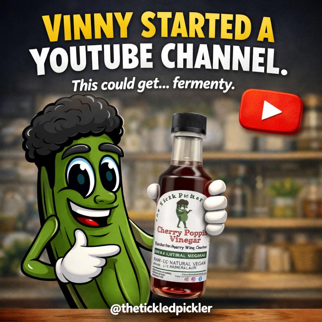The Tickled Pickler is now on YouTube!
Which means you can now watch us:
🥂 make vinegar spritzers
🧄 ferment questionable amounts of garlic
🍊 turn fruit into live vinegar
🌶 and generally experiment in the kitchen
If you’ve ever wondered what two fermentation nerds actually do all day… now you can see it.
Come subscribe and join the tangy chaos:
👉 https://www.youtube.com/@thetickledpickler
Follow along everywhere:
Facebook, Instagram & now YouTube: @thetickledpickler
#TheTickledPickler #Fermentation #LiveVinegar #DrinkYourVinegar #FermentedFoods #FoodCreators #FarmersMarketFinds #AtlantaFoodies #SmallBatch #KitchenExperiments