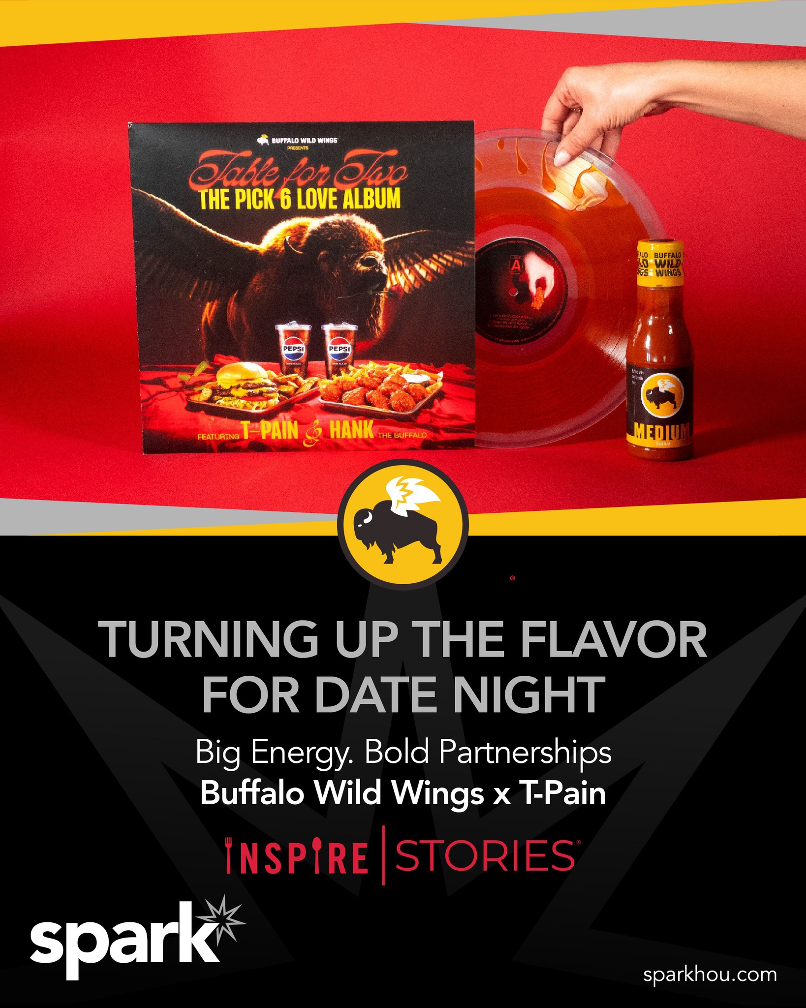 Strategic brand partnerships matter!
Our partner Buffalo Wild Wings has teamed up with global artist and entrepreneur T-Pain to spotlight the Pick 6 Meal for Two, combining cultural relevance with value-driven menu innovation.
For Spark, operating leading brands means aligning with organizations that know how to generate excitement, drive traffic, and build momentum.
Strong brands. Strong infrastructure. Strong results.
Read the whole story here:
https://stories.inspirebrands.com/buffalo-wild-wings-and-t-pain-drop-a-love-song-to-level-up-your-next-date-night/
#BuffaloWildWings #RestaurantCulture #BrandCollaboration #SparkRestaurantGroup