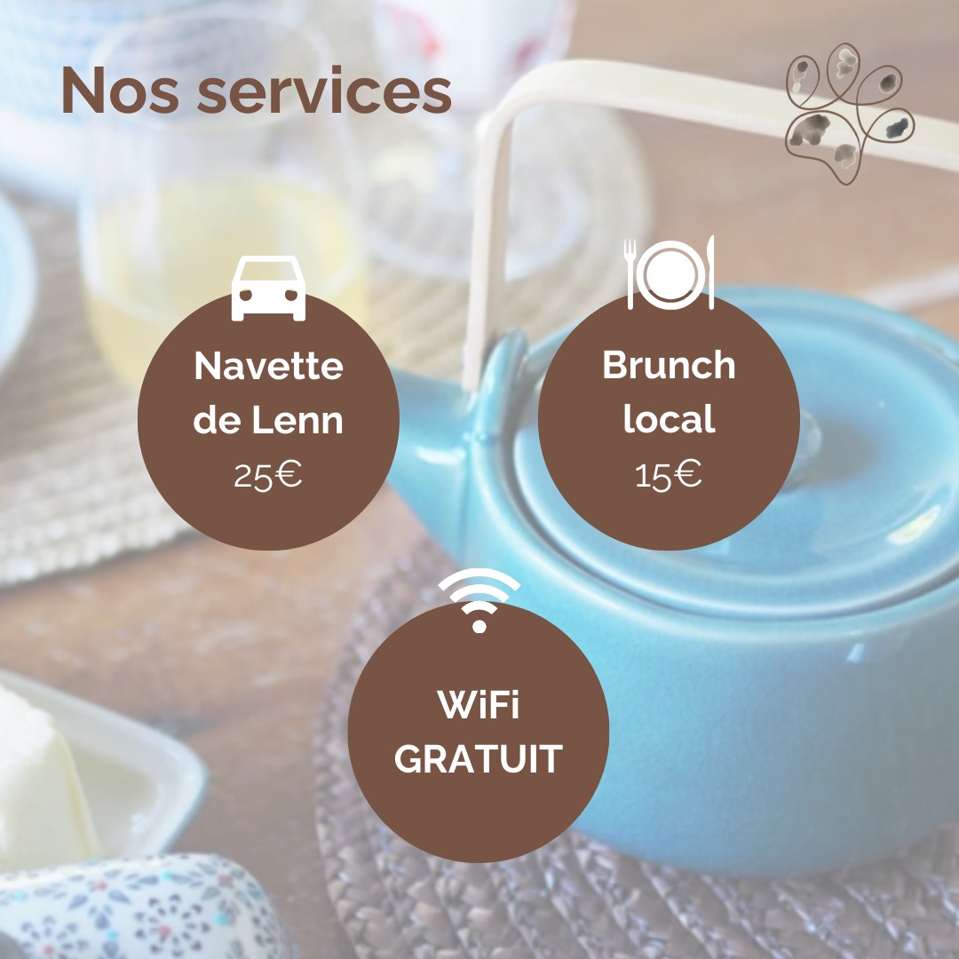 Les chambres de Lenn à vos petits soins 👀
Découvrez les différents services qui vous seront proposés...
🚘 Pour celles et ceux qui viennent en train, je propose de venir vous chercher en voiture à la gare de Vannes.
🍴 Pour les adeptes de la grasse matinée...je propose une formule brunch entre 10h et 11h, pour démarrer votre journée le ventre bien rempli !
📲 Pour les plus connectés, l'accès au Wi-Fi est gratuit et disponible dans toutes les chambres.
👶🏻 Pour les jeunes parents, un lit parapluie peut être mis à disposition pour vos tous petits.
🛌 Et pour les familles nombreuses, un lit d'appoint peut être installé, idéal pour l'un de vos enfants !
Pour en savoir plus, rendez-vous sur le site 👉🏼 www.leschambresdelenn.com
➡️ Réservation par mail 📩 : leschambresdelenn@gmail.com ou par téléphone 📞 : 06 84 83 28 26
#bretagne #damgan #morbihan #chambresdhotes