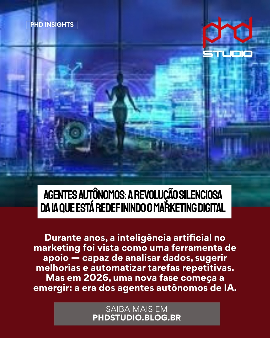 Agentes autônomos: a revolução silenciosa da IA que está transformando o marketing digital. Aprenda como essas inteligências tomam decisões, otimizam campanhas e entregam personalização em escala. Link in Bio
#MarketingDigital #IA #Automação #Inovação #AgentesAutônomos #phdstudio