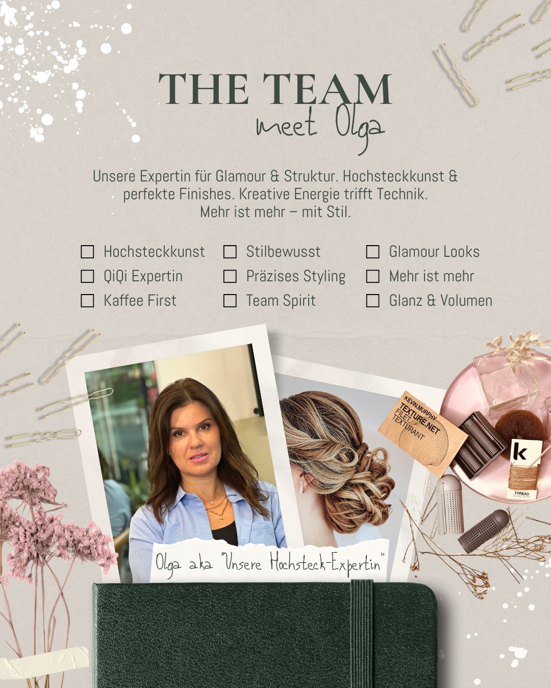 Unsere Styling-Expertin Olga. ✨
Wenn es um elegante Stylings, perfekte Hochsteckfrisuren und besondere Anlässe geht, ist Olga in ihrem Element. 💁🏻♀️
Sie hat dieses Talent, aus Haaren echte Statements zu formen – präzise gesteckt, harmonisch aufgebaut, mit genau dem richtigen Maß an Glamour. Für sie gilt ganz klar: Mehr ist mehr. 👌🏼
Volumen darf wirken. Glanz darf strahlen. Und ein Look darf Eindruck hinterlassen. 😎
Ihr absolutes Spezialgebiet?
Permanente Haarglättung mit QiQi – sauber gearbeitet, technisch präzise und mit einem Ergebnis, das sich im Alltag genauso gut anfühlt wie am ersten Tag.
Was sie außerdem liebt: alles, was sich sprühen lässt.
Doo.Over. Touchable. Shimmer.Shine.
Das Finish ist für Olga kein letzter Schritt – sondern die Bühne für den gesamten Look. 👏🏼
Arbeiten ohne Team? Unvorstellbar.
Für sie entsteht Kreativität im Miteinander. Energie im Austausch. Qualität im Zusammenspiel.
Abseits des Salons findet man sie auf Reisen, beim Wandern oder mit ihrer Familie – immer neugierig, immer in Bewegung.
Stilgefühl. Technik. Präsenz.
Olga bringt Ausdruck ins Haar – und Persönlichkeit ins Styling. 🫶🏼
#legeartisberlin #teamlegeartis #hochsteckfrisur #haarglättung #friseurberlin