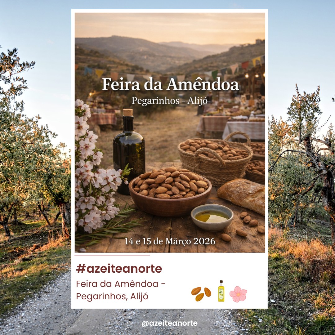 🌸 A amêndoa volta a estar em destaque em Pegarinhos, Alijó!
Nos dias 14 e 15 de março, o Santuário de Nossa Senhora dos Aflitos recebe mais uma edição da Feira da Amêndoa de Pegarinhos, um evento que celebra um dos produtos mais emblemáticos do interior duriense e reúne tradição, sabores e convívio.
O programa arranca no sábado com a Caminhada Pedestre pela rota Pegarinhos – Castorigo – Vale de Mir, um percurso circular que convida a descobrir a paisagem e o património natural da região. Depois da caminhada, os visitantes podem desfrutar de expositores de produtos locais, artesanato e animação de rua, num ambiente típico das feiras tradicionais da região.
No domingo decorre o momento central da VII edição da Feira da Amêndoa, com a abertura oficial do certame, concursos dedicados à amêndoa, animação cultural e atividades para toda a família. O evento termina com um Porto de Honra acompanhado de bolo de amêndoa, celebrando os sabores e a identidade gastronómica local.
🌰 Uma iniciativa que valoriza os produtores locais, a tradição agrícola e os produtos da terra, reforçando a importância da amêndoa na cultura e economia desta região.
📍 Pegarinhos – Alijó
📅 14 e 15 de março 2026
#AzeiteANorte #TrásOsMontes #AltoDouro #Douro #AmendoeirasEmFlor #FeiraDaAmendoa #Pegarinhos #Alijó #ProdutosDaTerra #SaboresDePortugal #InteriorDePortugal #TurismoGastronomico #Tradições #Traveloffpath #slowtravel #safedestination #culturadonorte #territorio #portugalautentico #eventosportugal #festividades #saboresdonorte #descobriroportugal #naturezaportugal #riodouro #gastronomiaportuguesa #interiorportugal #portugalrural