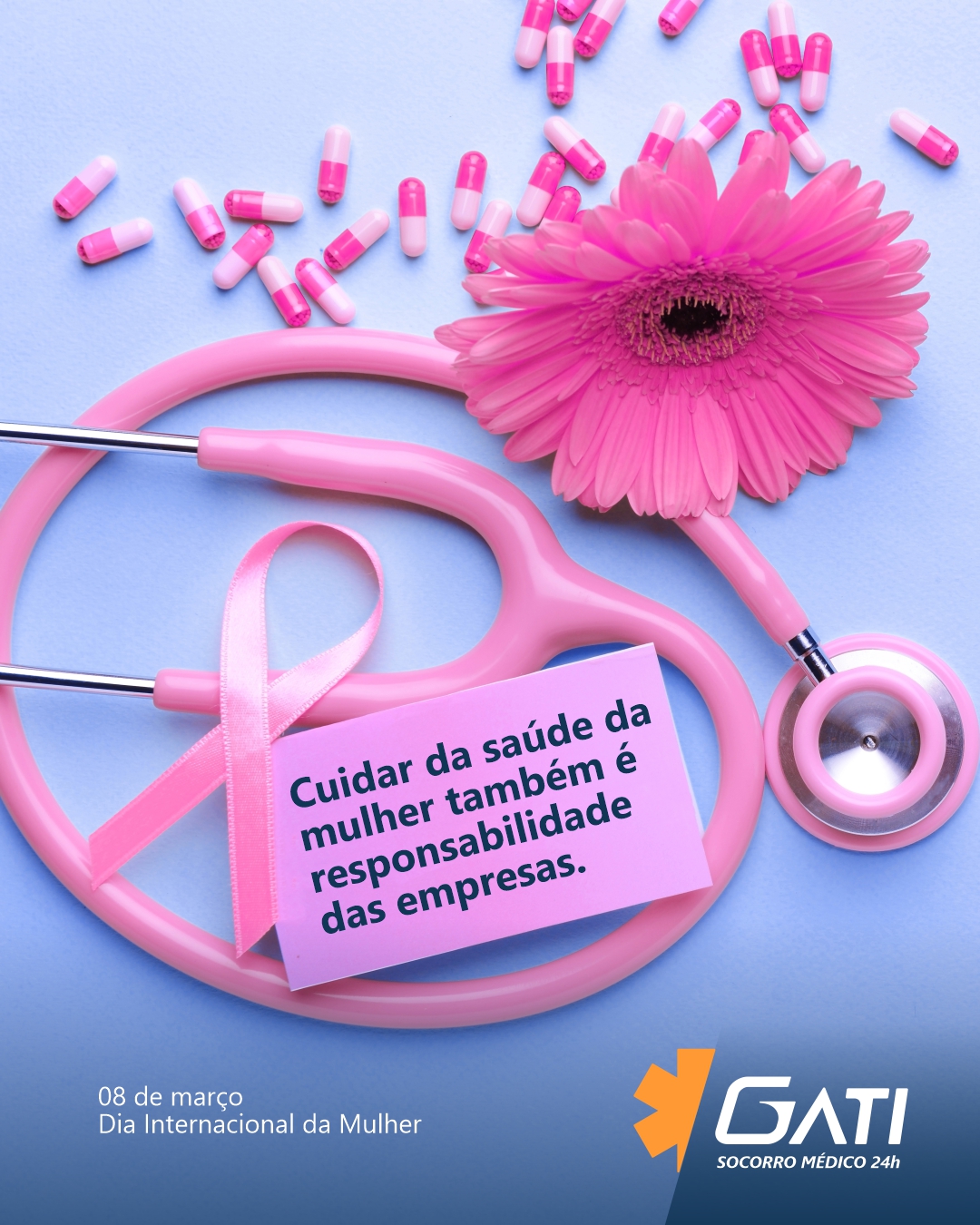 O Dia Internacional da Mulher é também um momento para reforçar a importância do cuidado com a saúde feminina.
A prevenção salva vidas.
Exames periódicos e acompanhamento médico fazem diferença no diagnóstico precoce e na qualidade de vida.
O Gati acredita que empresas que cuidam das pessoas constroem ambientes mais fortes e sustentáveis.
Emergências 0800 770 0930
www.gatiemergencia.com.br