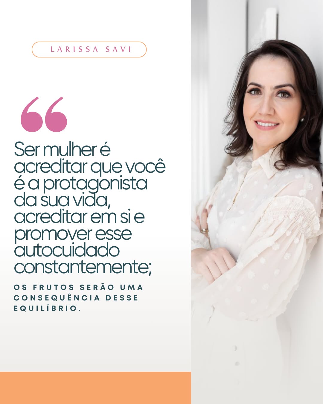 Celebramos a sensibilidade e a trajetória de mulheres que transformam o cuidado em propósito.
Nesta campanha de Mês da Mulher, convidamos nossas clientes a compartilharem, em uma frase, o que significa ser mulher em sua própria história.
✨ Hoje, quem divide a sua visão é a Larissa Savi, endocrinologista especialista em menopausa.
Mãe de 2 meninas, a sua perspectiva traz ganhos, especialmente, para o futuro das filhas. Entre consultório, vida pessoal e família, o protagonismo precisa ser constante e com olhar atento aos exageros e às faltas.
Acreditando nas nossas escolhas, podemos ser muito mais felizes!
Cada mulher que escreve a sua própria trajetória, inspira outras no caminho. 🧡
#MesDaMulher #MulheresQueCuidam #MulheresNaMedicina #AutoridadeFeminina #AbraceComunique #Endocrinologia #Menopausa #SaúdeDaMulher