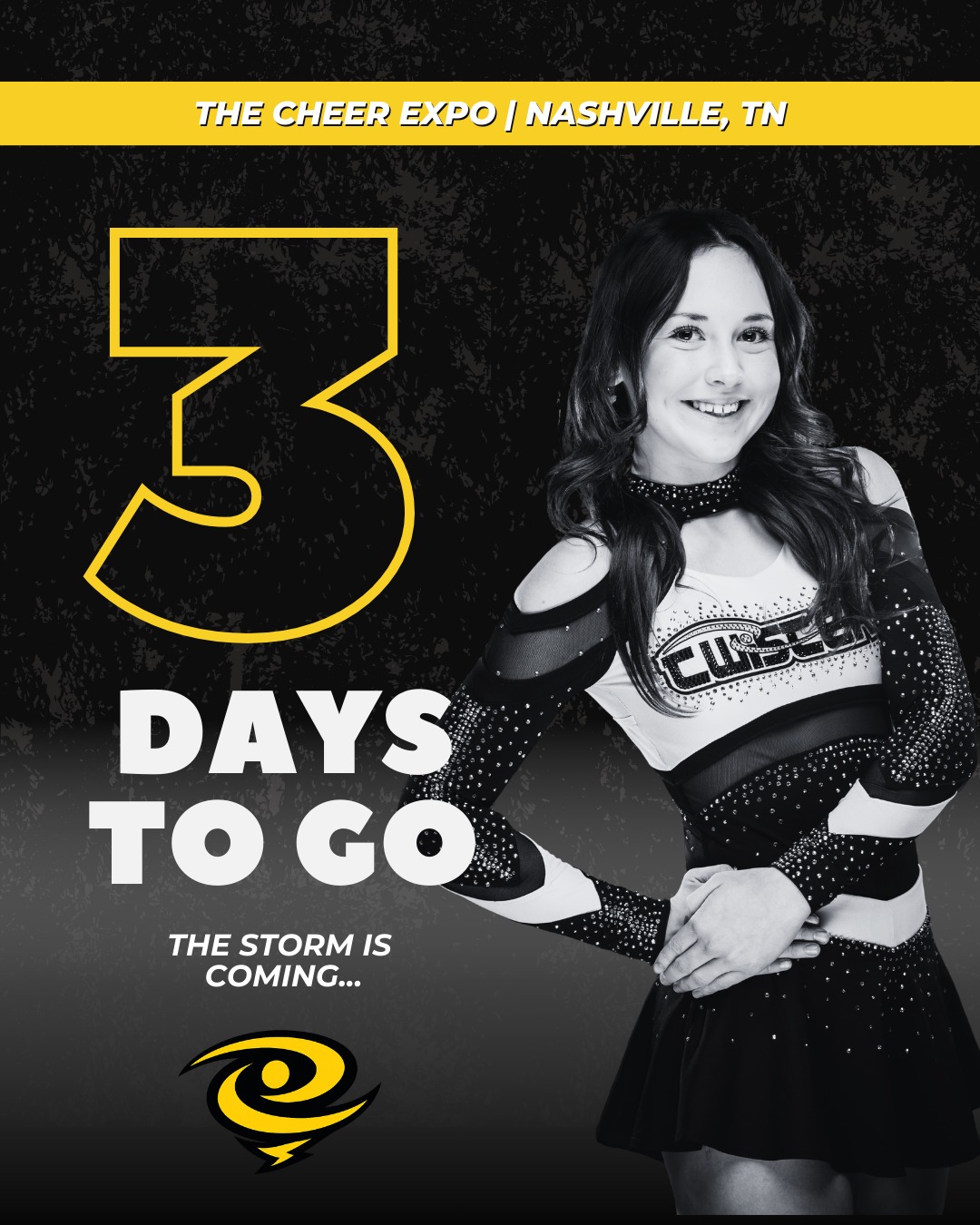3 days out! Our Elite and Prep teams are Nashville bound. Let’s go! 🎉 #thestormiscoming #twisterallstars