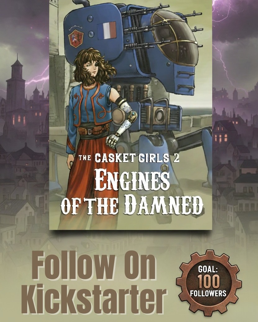 We are nearly there! ⚙️
The blueprints are drawn, and the machines are fueled. The Casket Girls 2: Engines of the Damned is ready for deployment—but we need our first 100 pioneers to authorize the launch.
We are officially holding the Kickstarter launch until we hit 100 followers on the pre-launch page. This ensures we hit the ground running with maximum impact.
Will you be one of the first 100?
👇 Follow the project here: > https://www.associationofishtar.com/kickstarter
#TheCasketGirls #Steampunk #Mecha #Kickstarter #IndieAuthor #SciFi