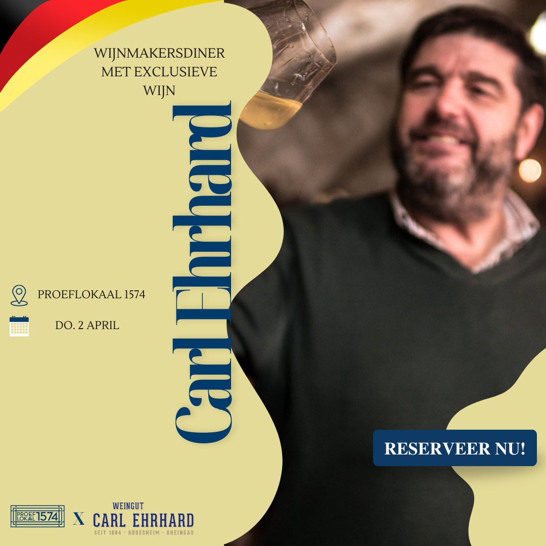 Het wijnmakersdiner is terug! En niet met zomaar een gast.
Op donderdag 2 april verwelkomen wij een goede vriend: Carl Ehrhard van Weingut Carl Ehrhard uit de Rheingau 🇩🇪. Tijdens deze avond neemt hij ons persoonlijk mee langs zijn karaktervolle Rieslings en Spätburgunders uit de wijngaarden rond Rüdesheim; want wie kan er beter over de wijnen vertellen dan Carl zelf?
Onze chef Erick Dijkstra verzorgt hierbij een verfijnd vijfgangenmenu, speciaal afgestemd op de wijnen van Carl.
De vorige editie met Carl is er in ieder geval één die ons nog goed bijstaat. Wil je er deze keer bij zijn? Wij kijken er in ieder geval enorm naar uit en hopen jullie daar te zien! Reserveer op tijd via onze website 🍷(proeflokaal1574.nl/evenementen).
📅 Donderdag 2 april
🕡 18:30
💶 €84,50 p.p. voor vijf gangen met vijf passende wijnen.