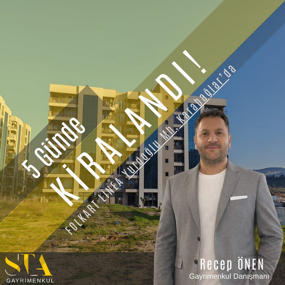 Folkart Line projesindeki 2+1 dairemiz, pazara çıktığı andan itibaren yoğun ilgi görerek sadece 5 gün içerisinde yeni kiracısıyla buluştu!
Doğru fiyatlandırma, profesyonel sunum ve etkili pazarlama stratejilerinin bir araya geldiği bu süreçte, mülk sahibimize hızlı ve güvenilir bir sonuç sunmanın mutluluğunu yaşıyoruz.
#karabağlar #kiralandı #İzmirGayrimenkul #STAGayrimenkul #Yatırım #GayrimenkulDanışmanı #EmlakDünyası #ArsaYatırımı