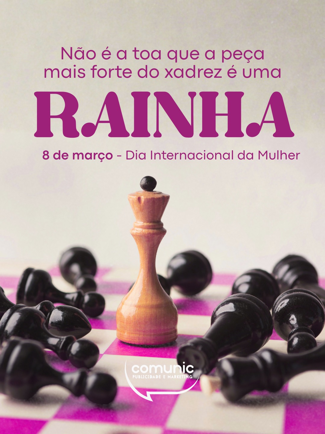 No jogo da vida, elas pensam à frente, superam desafios e transformam cada movimento em conquista. ♟️👑
Feliz Dia Internacional da Mulher! 💜
