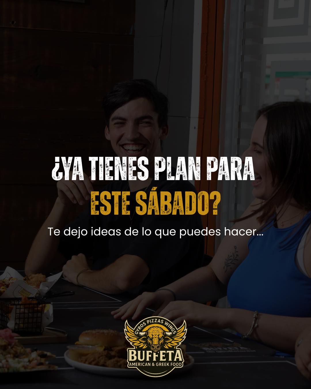 ¿Ya tienes plan para este sábado? 🤔🔥 Te lo resolvemos fácil:
1️⃣ Venir a Buffeta.
2️⃣ Pedir tus favoritos (Gyros, Pizza o Wings).
3️⃣ Disfrutar del mejor sabor American & Greek. 🍕🍗🍔
El spot favorito de la ciudad te está esperando para cerrar la semana con broche de oro. ¡Etiqueta a tu compañía de hoy y nos vemos aquí! 👋✨
#Buffeta #SabadoDeBuffeta #Promo #WeekendVibes #Foodie #Pizzas #Wings
