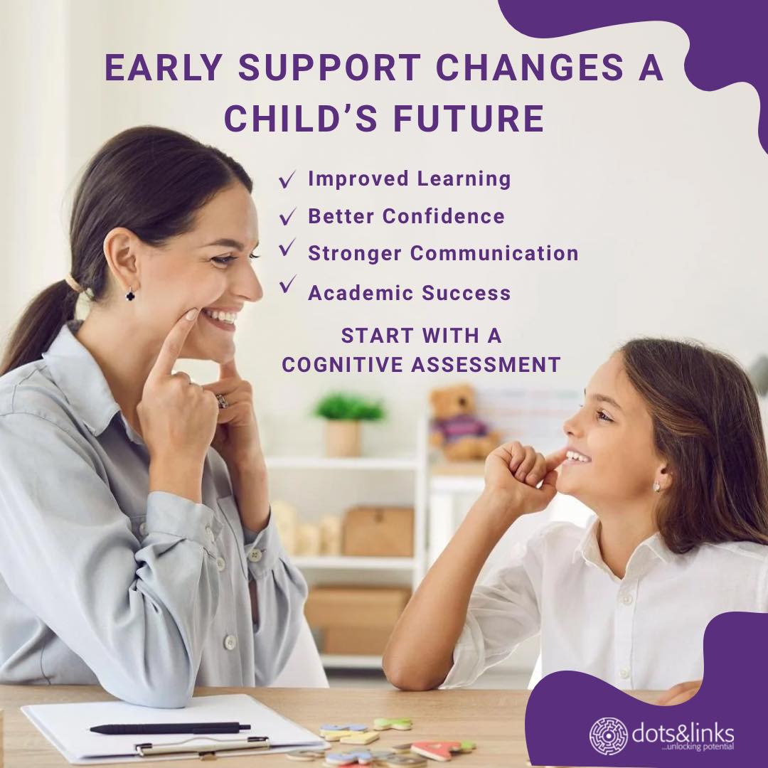 Early support can make a powerful difference in a child’s future. 🌱
�When learning challenges are identified early, children gain the tools they need to grow with confidence, communicate better, and succeed academically.
Don’t wait for struggles to become bigger barriers.
✨ Book a Cognitive Assessment today and take the first step toward supporting your child’s learning journey.