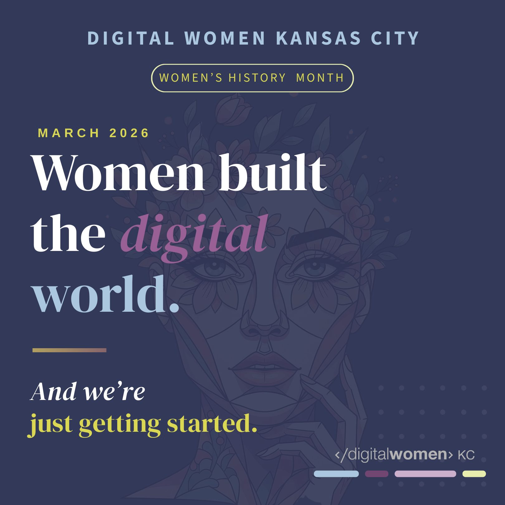 Women built the digital world.
And we're just getting started.
Happy ๐๐จ๐ฆ๐๐ง'๐ฌ ๐๐ข๐ฌ๐ญ๐จ๐ซ๐ฒ ๐๐จ๐ง๐ญ๐ก from Digital Women Kansas City โ celebrating the pioneers we didn't know and the leaders who are in front of us.
๐ Link to become a member (it's FREE): https://www.digitalwomenkansascity.org/membership
#WomensHistoryMonth #WomenInTech #WomenInDigital #DigitalWomen #KansasCity #DWKC #WomenWhoLead #TechWomen