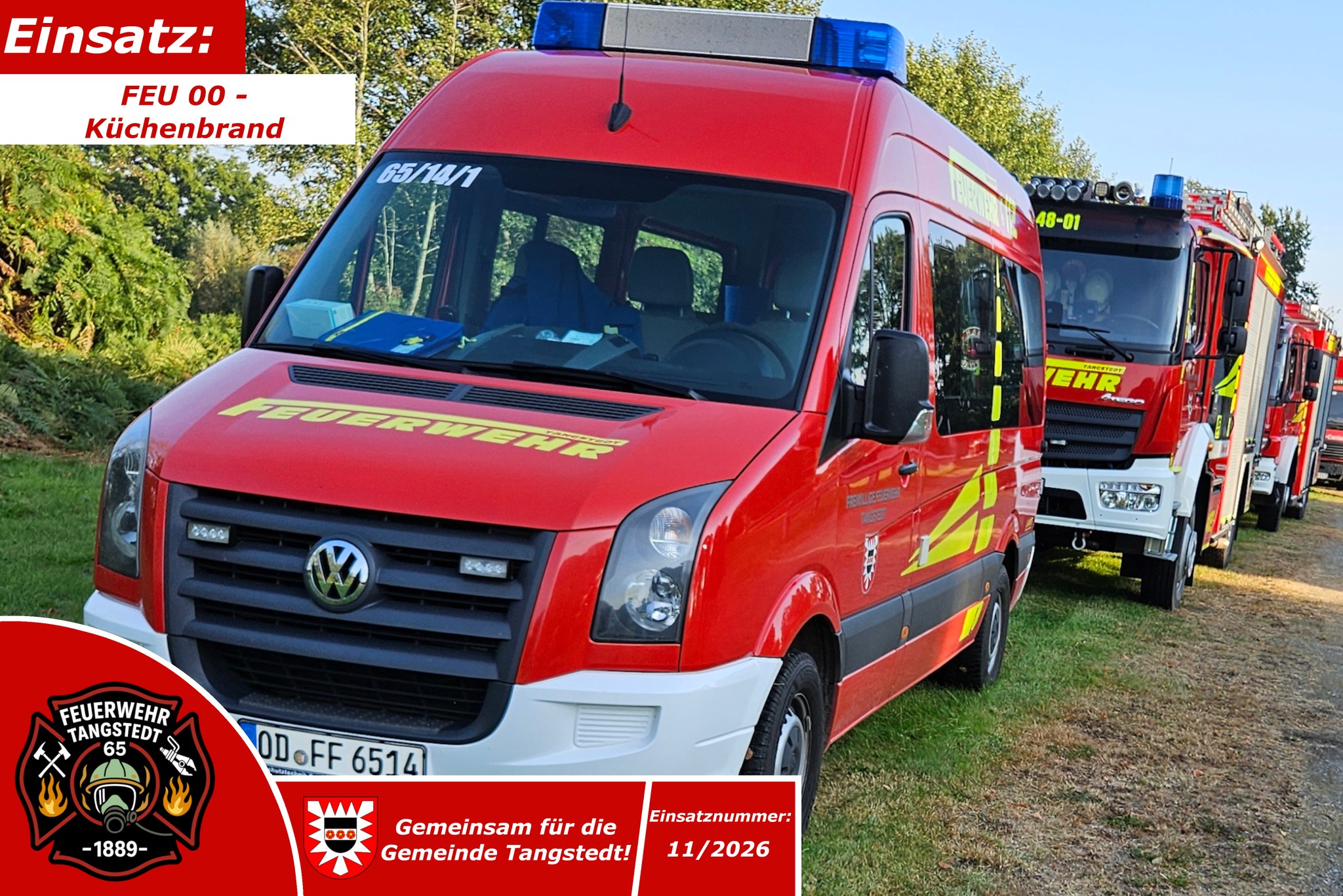 🚨 Nr. 11/2026
📆 06.03.2026, 13:06 Uhr
📟 FEU 00 - Küchenbrand
🌐 OT Wilstedt / Cyclamenweg
⚠Wir wurden zur Unterstützung unserer Wilstedter Kameraden zu einem gemeldeten Küchenbrand alarmiert. Vor Ort bestätigte sich die Lage - wir stellten zusätzliche Atemschutzgeräteträger bereit um ggfs. tätig zu werden. Da das Feuer zügig unter Kontrolle und gelöscht war, wurden wir, als nur noch abschließende Belüftungsmaßnahmen durchgeführt wurden, aus dem Einsatz entlassen. Gegen 13:40 Uhr waren wir wieder einsatzbereit zurück an der Wache. Für weitere Details verweisen wir auf den Bericht unserer Kameraden.
Alarmierte Kräfte: FF Tangstedt, FF Wilstedt (@ff_wilstedt), 2x RTW, Polizei
👍🏼Like=Vielen Dank an die Einsatzkräfte🧑🏼🚒🧑🏼🚒
Alle Einsätze findest du hier:
https://www.feuerwehr-tangstedt.de/einsaetze-2026
#feuerwehr #firefighter #freiwilligefeuerwehr #ehrenamt #retterherz #blaulicht #blaulichtfamilie #fireandrescue #einsatz #alarm #atemschutz #feuer #technischehilfeleistung #einsatzfahrzeug #löschfahrzeug #notruf #instagram #insta #instagramreels #reelsinstagram #reelsofinstagram #instagramreel #reels #kreisstormarn #schleswigholstein #feuerwehr #tangstedt