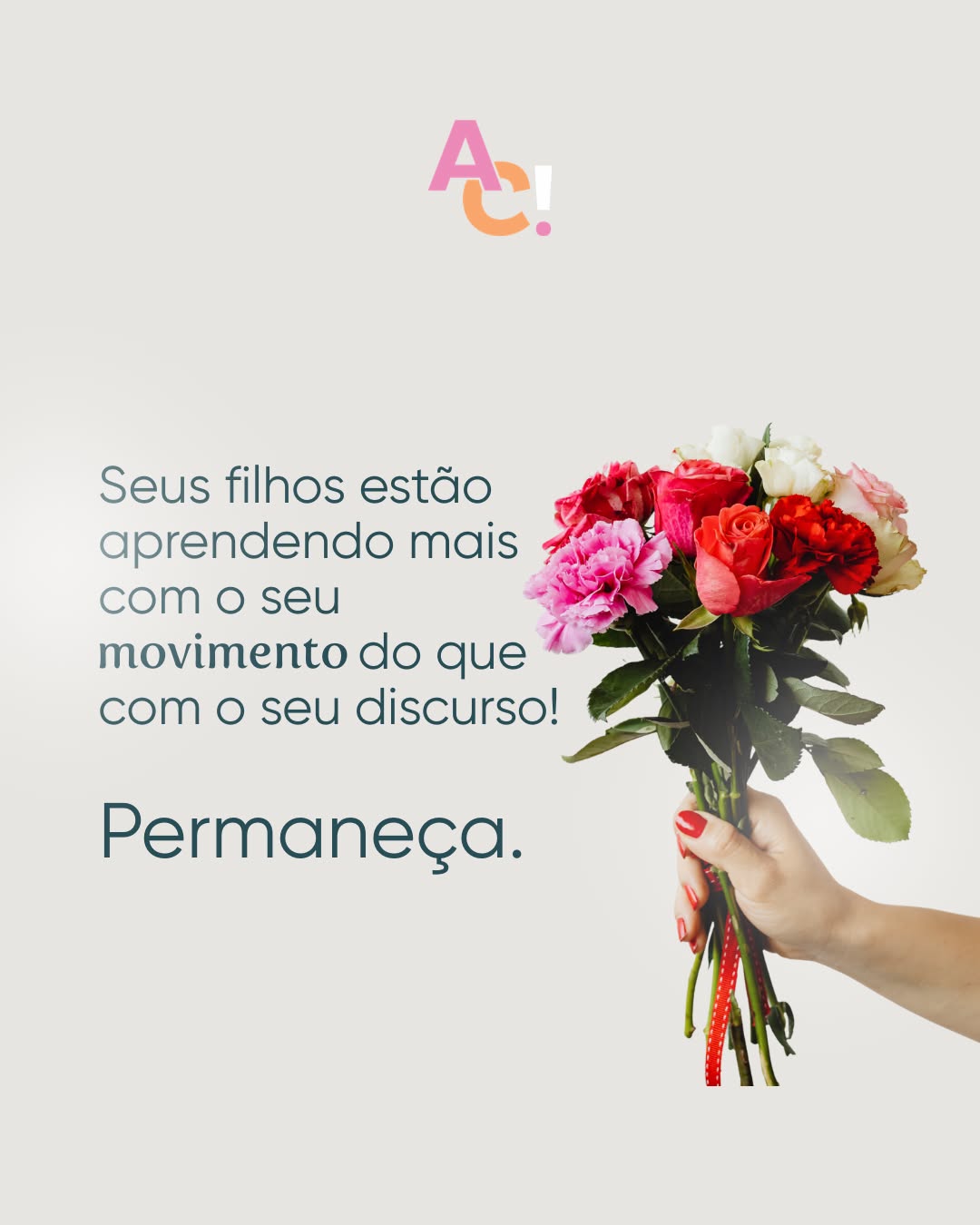 Profissional.
Empreendedora.
Mãe.
Você está se sentindo “dividida” entre tantos papéis?
Todas nós estamos. Faz parte!
Mas, acredite, os seus filhos estão aprendendo com os seus movimentos, com os pratinhos que caem, com os choros e as gargalhadas.
Permaneça!
#Mães #MulheresQueInspiram #AutoridadeFeminina #VidaReal #MêsDaMulher