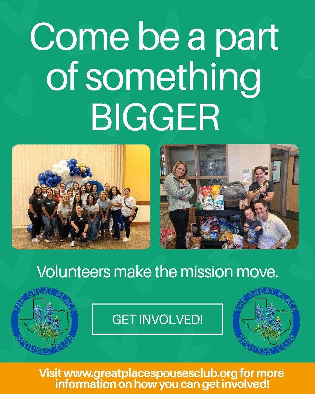 ✨ Ready to lead, serve, and make an impact? ✨
Have you been looking for a meaningful way to get involved and support military spouses right here in our community?
Do you enjoy connecting people, serving others, and being part of something bigger than yourself?
The Great Place Spouses Club is now recruiting for open board positions, and we’d love for you to consider joining our team!
💙 Develop and grow your leadership skills
💙 Support and uplift military spouses and families
💙 Help create welcoming events, programs, and connections
💙 Serve alongside an incredible, mission-driven board
📌 Learn more about available board roles on our website!
Whether you’re a seasoned leader or looking to step into a new role, there’s a place for you. If you have questions or want to learn more, don’t hesitate to reach out — we’d love to chat!
📣 Help us spread the word and tag a spouse who would be a great fit!
For more information please email
parliamentarian@greatplacespousesclub.org