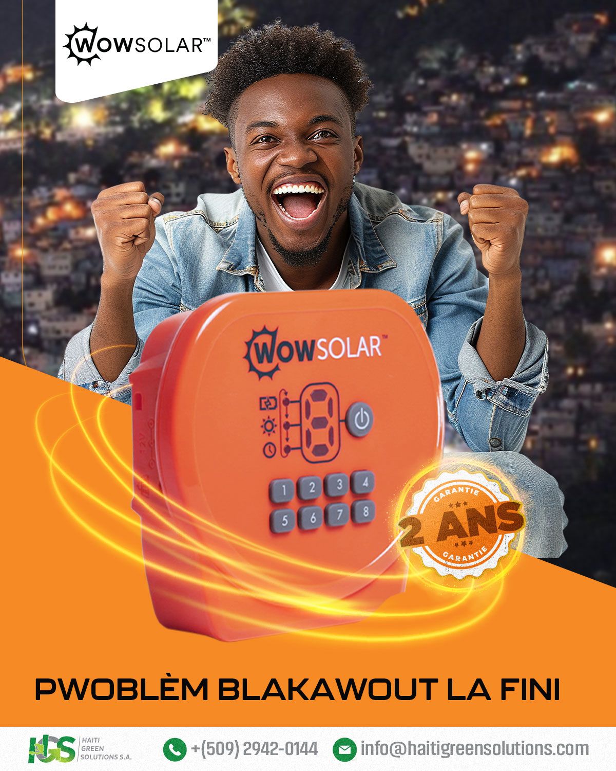 WOW SOLAR 24/7 san OU PA BEZWEN GWO LAJAN POU PRAN YON KIT !
📧info@haitigreensolutions.com
📞 2942-0144
pou yon solisyon ki fèt pou ou menm.
#HGS #solarpower #haitigreensolutions