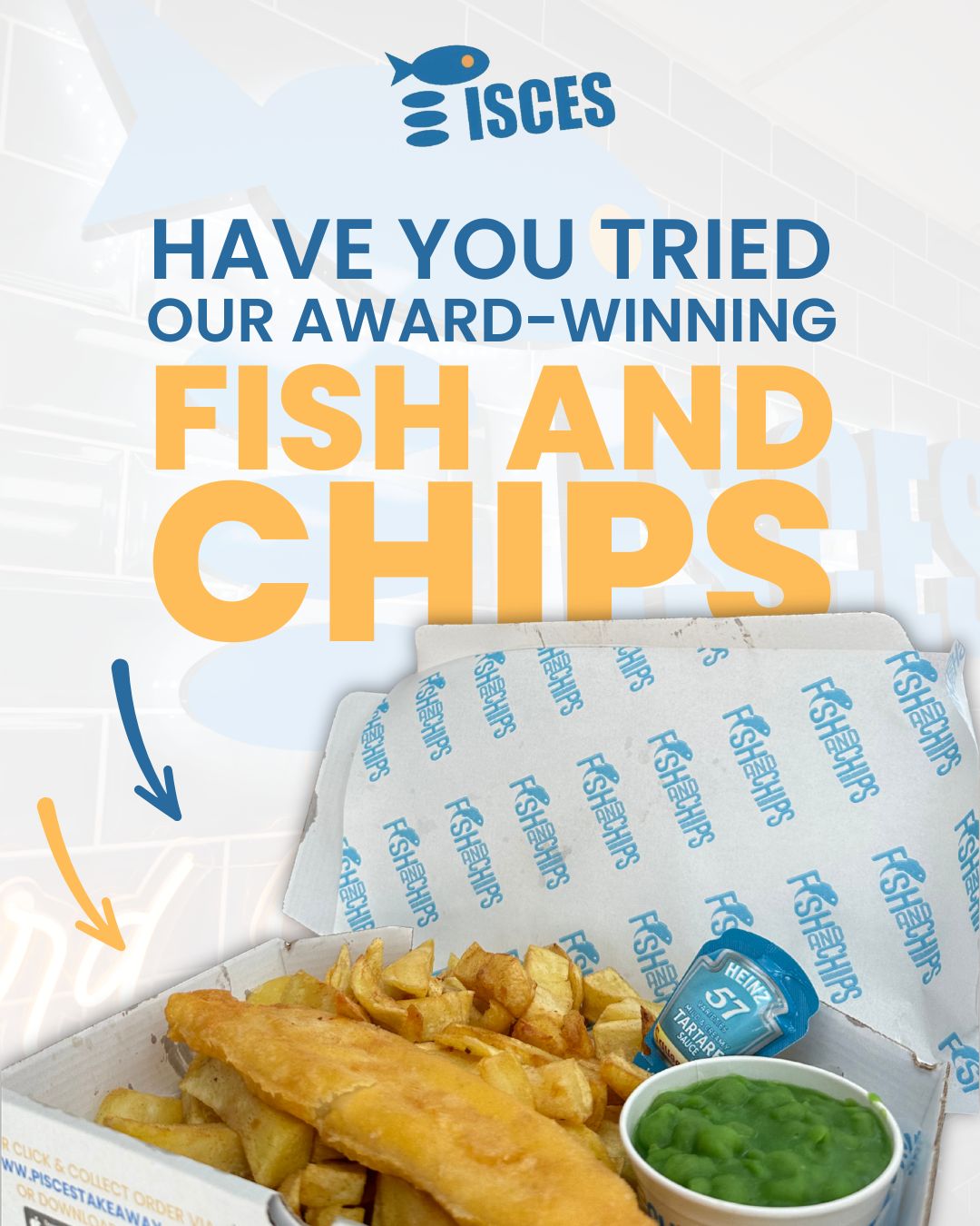 The nations favourite dish! π Would you choose peas or curry?
Our Opening Times are:
Tuesday-Sat 11:30AM - 2PM / 4:30PM - 8PM
-
#pisces #piscestakeaway #piscesheswall #fishandchips #cod #haddock #plaice #fish #chips #fishandchips #takeaway #local #heswall #wirral #awardwinning #localbusiness #localtakeaway