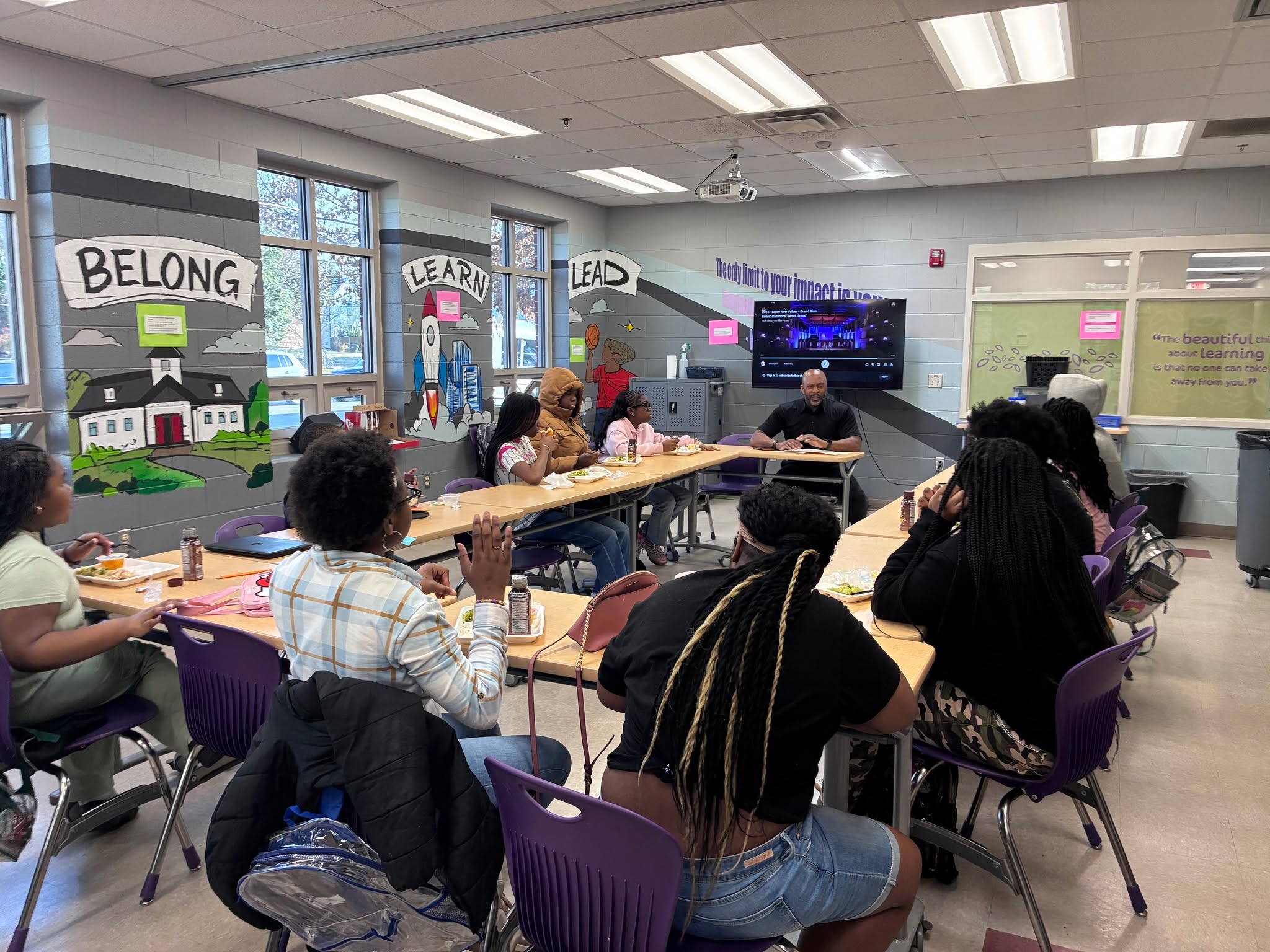 The New Gen Poetry Café was buzzing with excitement when our CEO Corey Taylor (@coreyt33) stopped by to share the classic poem “If” by Rudyard Kipling.
Students listened closely as Mr. Taylor connected the poem’s message to their own lived experiences, encouraging them to think about perseverance, character, and making wise choices.
His visit reminded students that poetry is more than words on a page. It’s a spark for reflection, connection, and powerful conversations.
#ReadAcrossAmerica #PeterPaulFamily #NewGen #YouthVoice #PoetryCafé