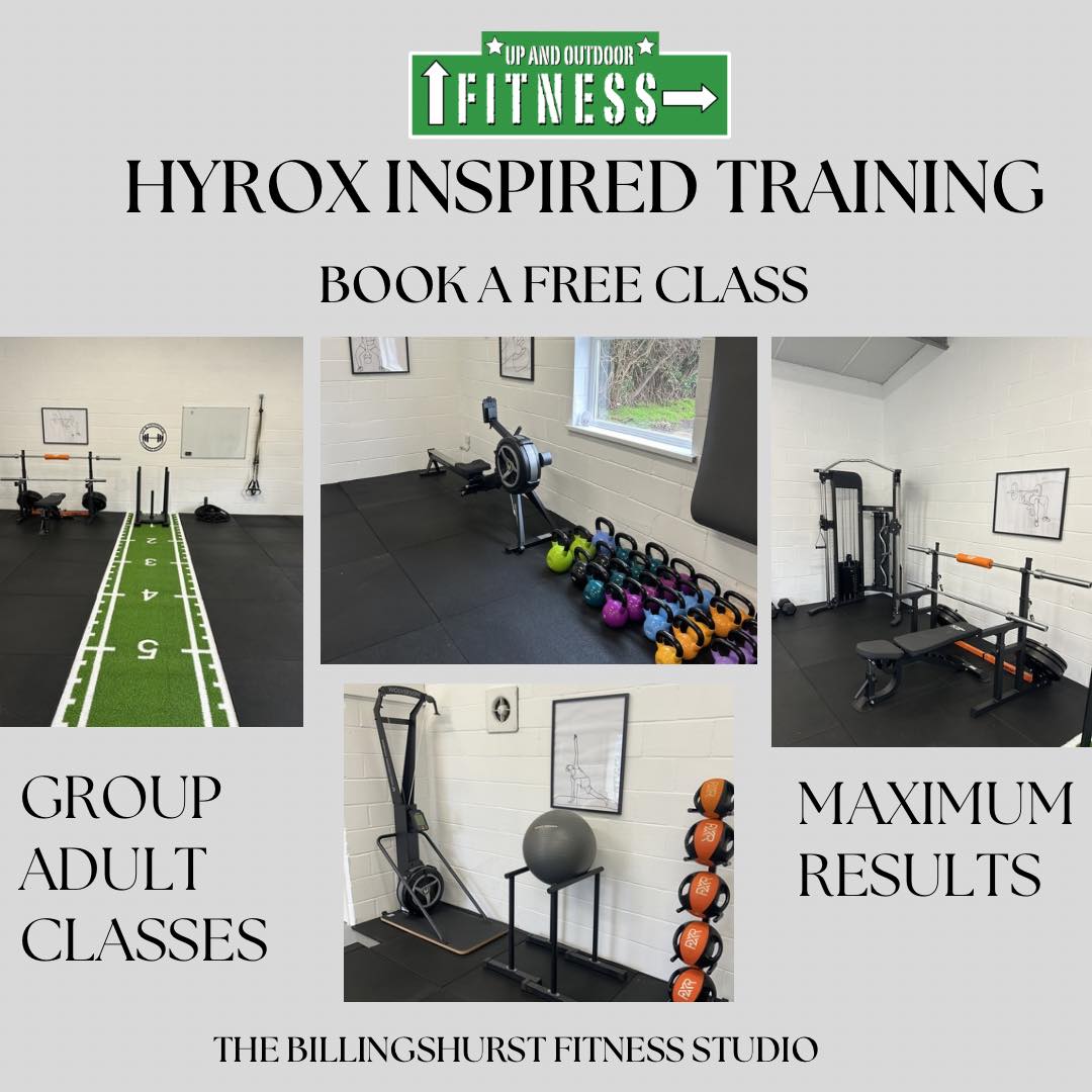 HYROX-style training is here — and it’s a game changer.
Since we have opened our studio our class energy has been fantastic, this is down to type of training we are now offering in the studio: HYROX-style training.- Our Classes are short, sharp interval sessions using state-of-the-art kit:
SkiErg
Assault Bike
Sled
Rower
But this isn’t just “cardio for the sake of it”… we pair it with smart strength training to help you:
✅ Boost your metabolism (so your body burns more, even after training)
✅ Improve muscle tone and overall strength
Build bone density (so important as we get older)
✅ Increase cardio fitness fast without hours on a machines
🤩 And the best bit? You get all the results without the intimidation — just a friendly studio vibe, great coaching, and classes you actually enjoy suitable for everyone- YOU go at YOUR own pace and level with the ability to adjust settings and a full range of weights- making it suitable for very beginners.
If you train consistently for the next few months, you’ll be amazed at how much fitter, stronger and more confident you feel.
Book your FREE class and see for yourself ➡️ https://www.upandoutdoorfitness.co.uk