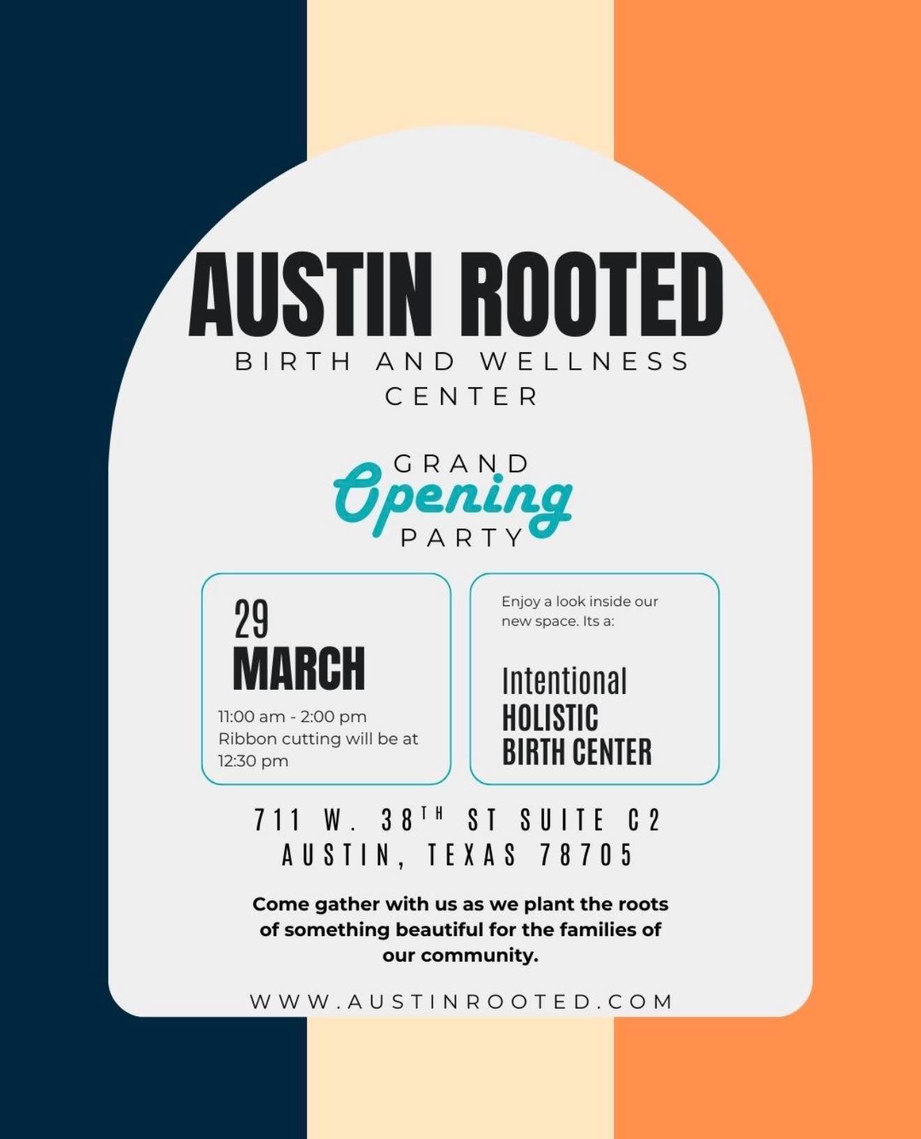 After a lot of planning and hard work, we’re opening the doors to our new birth center and we would love for our community to come see it. Join us for an open house, take a tour, meet our team, and see where so many beautiful stories will unfold!
March 29th. 11-2
711 w. 38th street, suite C2
AUSTIN Texas 78705 🤩
We welcome all birth workers to come and leave business cards and connect!
And no! This will not affect anything happening here at our lovely home at The Bastrop Birthing Center ☺️ we will be getting another midwife though! So that’s super exciting! But we will be announcing that at a later time!
Now for our families who want to birth close to the hospital, but not in the hospital: our new location is two blocks from the hospital!