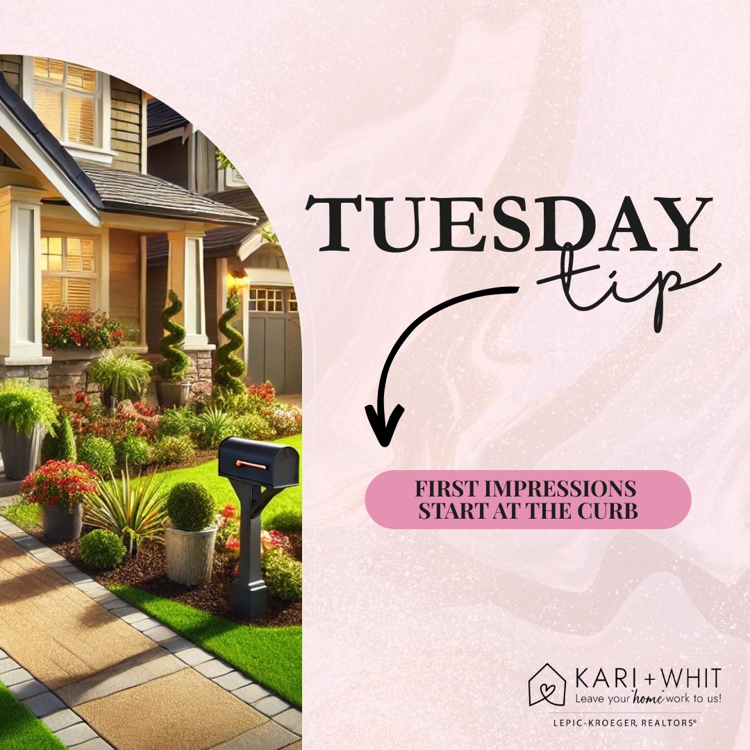 🌿 Tip Tuesday
First impressions start at the curb.
Fresh mulch, trimmed landscaping, clean windows, and a swept entryway can dramatically improve how buyers feel before they even step inside.
Simple updates often create the biggest impact.
.
𝗞𝗔𝗥𝗜 𝗝𝗨𝗛𝗟 | 319-541-3178 | karijuhllkr@gmail.com
.
𝗪𝗛𝗜𝗧 𝗦𝗧𝗢𝗥𝗠𝗘𝗥 | 319-540-0046 | soldwithstormer@gmail.com
.
Licensed to sell real estate in Iowa. Lepic-Kroeger, Realtors®