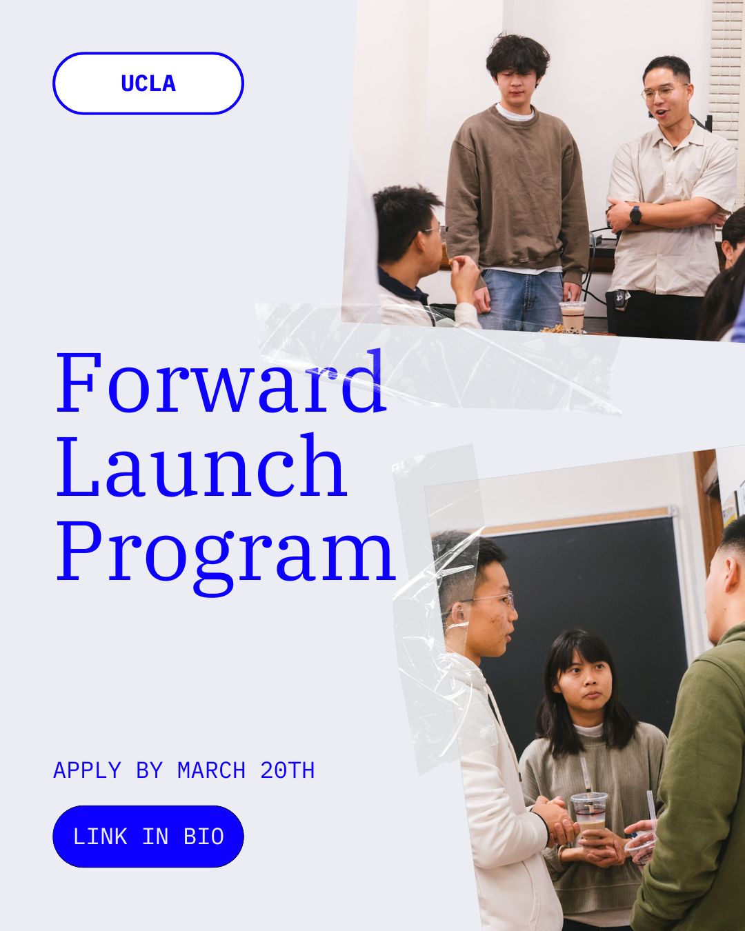 🚀 Applications are open for the FWD Launch Program!
This Spring Quarter at UCLA, we’re running our first cohort of this program designed to help students grow in both:
• Soft skills
• Technical application
All with the goal of helping you step into your career with confidence.
🗓 Apply by March 20th
🔗 Link in bio