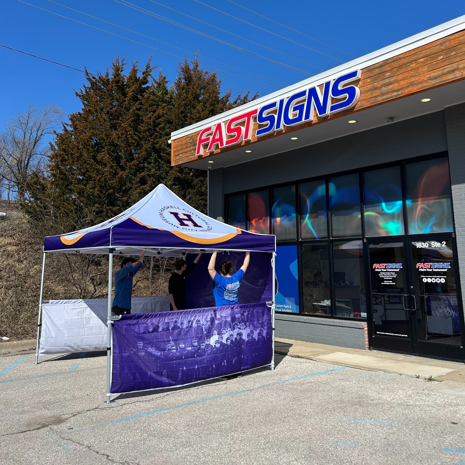 Thank you again to our friends at FastSigns! The tent looks fantastic and will be so great to have when we show up for events! 😁