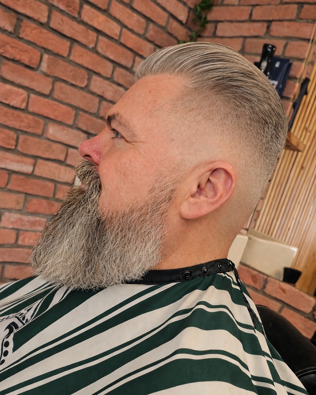Tidy slick back and beard envy done for this gent, always a pleasure to see you! Love it when the client puts all trust in you and leaves you to do what you do best! #wirral #beardgang #beardgoals #higherbeb #wirralbarber