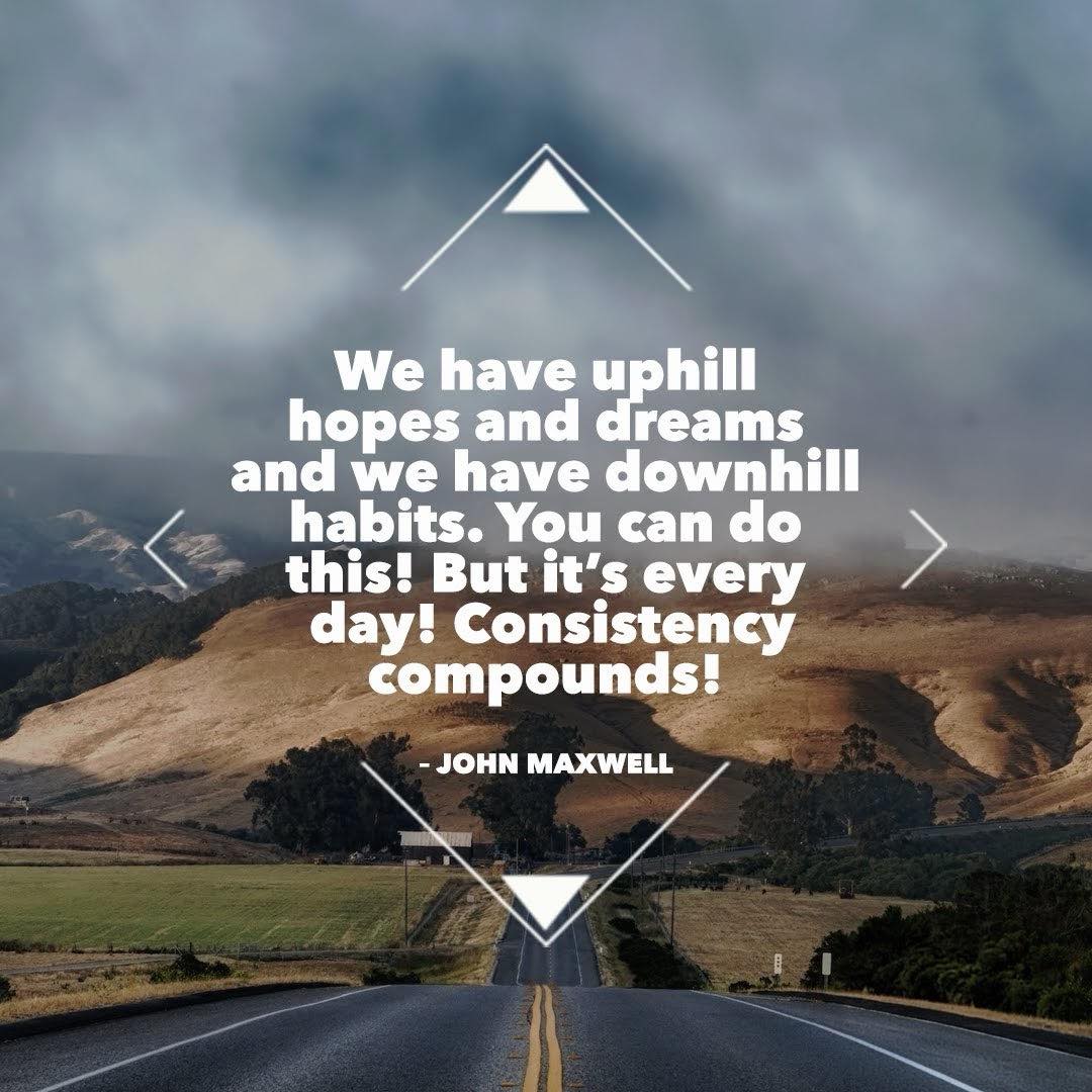 We all have big dreams and goals we want to reach. But the truth is, the habits we practice every day determine whether we move uphill toward them…or coast downhill away from them.
Small choices. Daily discipline. Consistent effort.
It may not feel like much today, but over time consistency compounds. Keep showing up. Keep taking the next step. You’re closer than you think.
#MotivationMonday