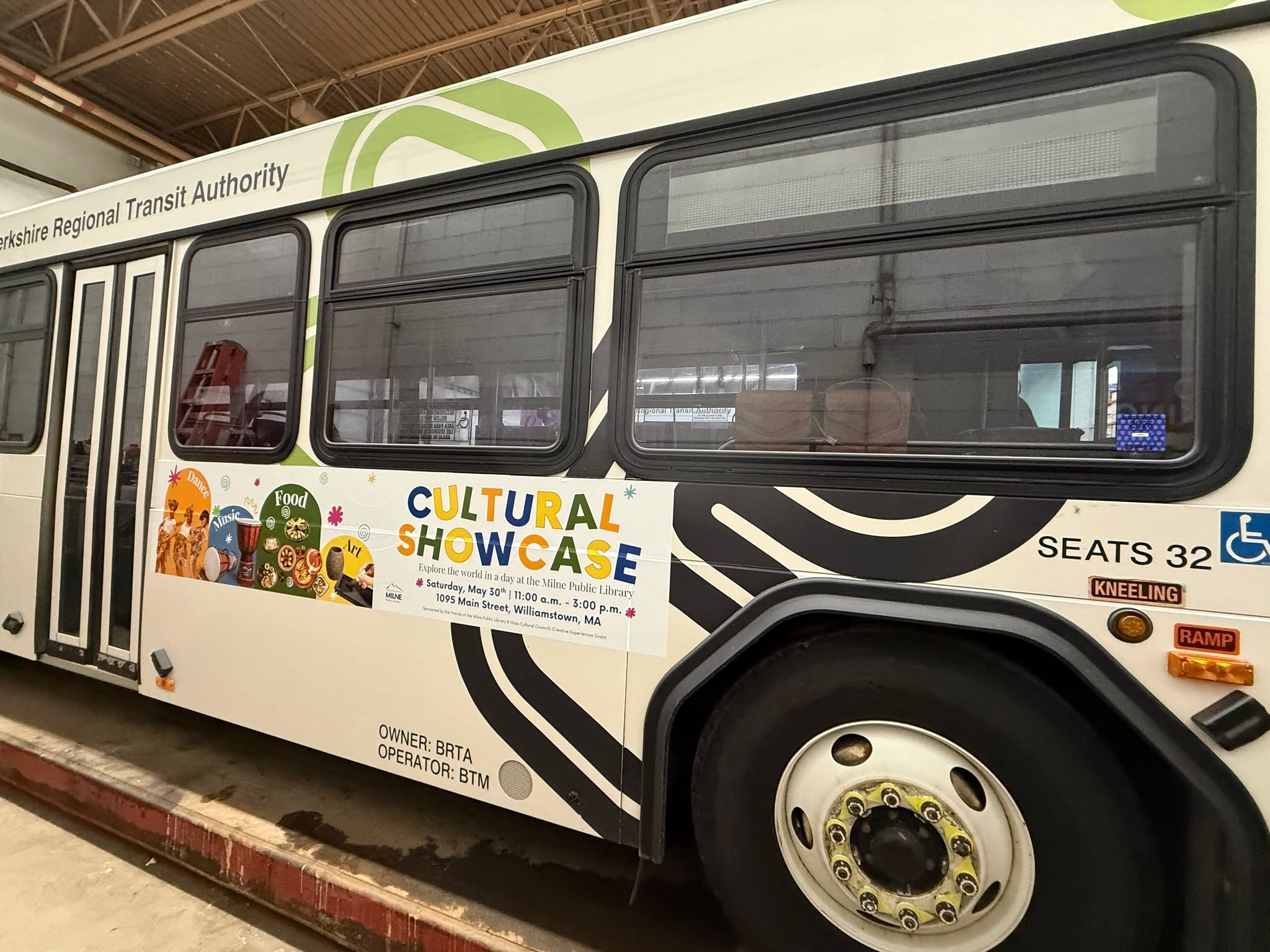 Keep a look out for your BRTA buses and mark your calendars. We’re hosting a Cultural Showcase this spring on Saturday, May 30th, 11:00 a.m. - 3:00 p.m.! 🌸🌎
The library received a Mass Cultural Council grant to support this event, which is designed to celebrate the rich cultural backgrounds represented in Williamstown and across Berkshire County.
Our goal is to create a welcoming space for connection and learning through food, art, language, music, storytelling, and cultural traditions.
