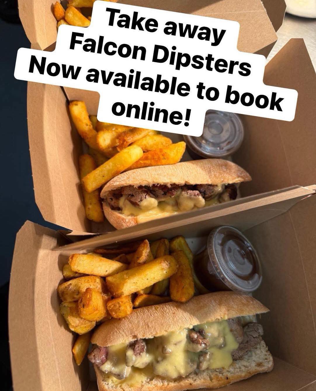 💥THIS WEEKS DEALS AT THE FALCON💥
🥩 MONDAY DINE-IN DIPSTER CLUB
🕛 12:00 – 2:00pm
💷 £12.95
Our famous Falcon Dipster – the absolute cornerstone of our lunch menu.
Steak sandwich 🥩
English mustard mayo
Caramelised red onions
Cheddar cheese sauce
Chunky chips 🍟
A pot of beef dripping to dip the whole lot in 🤤
All for just £12.95. Mondays = sorted
www.falconsteakhouse.com/book-now/
🥪 TAKEAWAY DIPSTER DEAL
📅 Monday–Thursday
💷 £12.95
🌐 Online ordering only:
www.falconsteakhouse.com/takeaway
Staying in? We’ve got you covered.
Our takeaway Dipster meal (yes, with the dipping sauce and chips!) is just £12.95 Monday to Thursday — lunch or evening.
⚠️ Must be ordered via the website to get the deal price.
Come and visit us at Maxi longe Yate
🍔 full burger menu
📅 Monday–Sunday
🕛 12:00pm – 2:00 pm & 6:00pm - 9:00pm
We now serve our fantastic burgers at the brilliant Maxi Lounge in Yate 7 days a week! The new Pool, darts, snooker and sports bar in the shopping centre. Come and see what everyone is talking about.
⸻
These deals are available until the end of March 26
🥩🥩🥩🥩🥩🥩🥩🥩🥩🥩🥩🥩🥩🥩
For all table bookings please click on the link below ⬇️
https://www.falconsteakhouse.com/book-now/ If there isn't a slot available drop us a message and we can add you to our cancellations list
☎️ 01453521894
💻 www.falconsteakhouse.com
📸 @falcon_steakhouse
#falcon #falconsteakhouse #steak #pub #farmtofork #steakhouse #supportsmallbusinesses #fblifestyle #independant #steakking #wottonunderedge #wotton #cotswolds #beef #restaurant #fillet #tomahawk #tbone #supportbritishfarming #glos