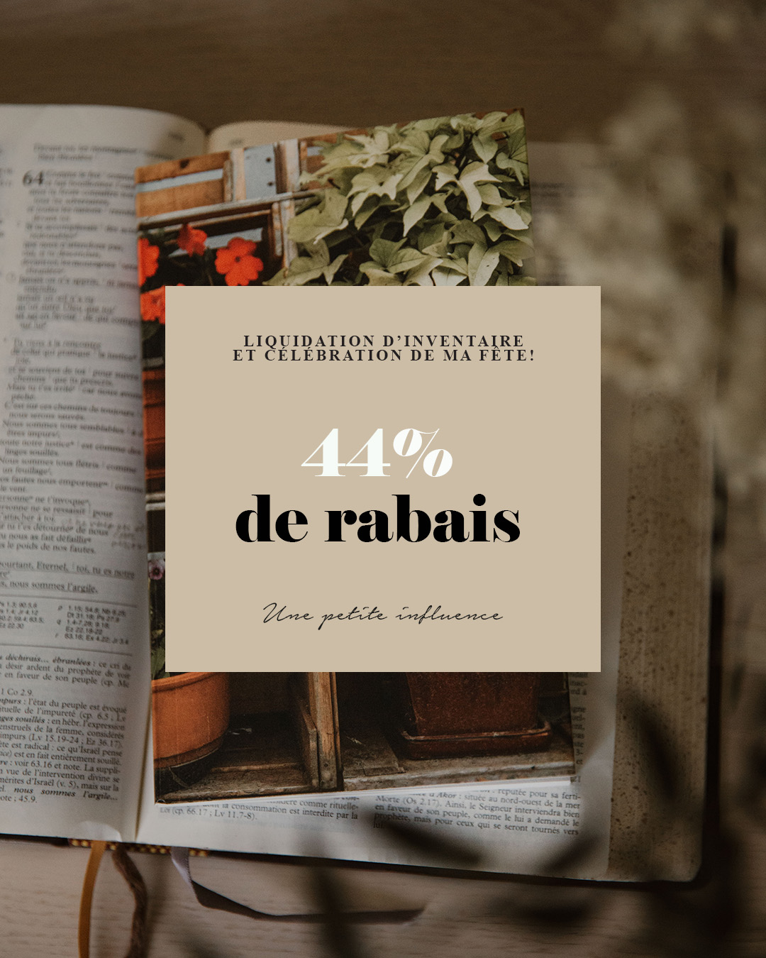 C’EST MA FÊTE! 🎉
ET JE DOIS VIDER MON INVENTAIRE EN VUE DE NOTRE DÉMÉNAGEMENT! 📦
Pour l’occasion, je vous offre 44% de rabais sur certains livres!
Si vous pensiez vous en procurer un… c’est le moment!
Et n’hésitez pas à passer le mot autour de vous.
⏳ Le rabais prend fin le vendredi 20 mars.
Visitez ce lien :
https://www.unepetiteinfluence.com/rabais
#UnePetiteInfluence #FemmesDeFoi #Chretienne #Evangile #LivresChretiens #LivresChretiensRabais