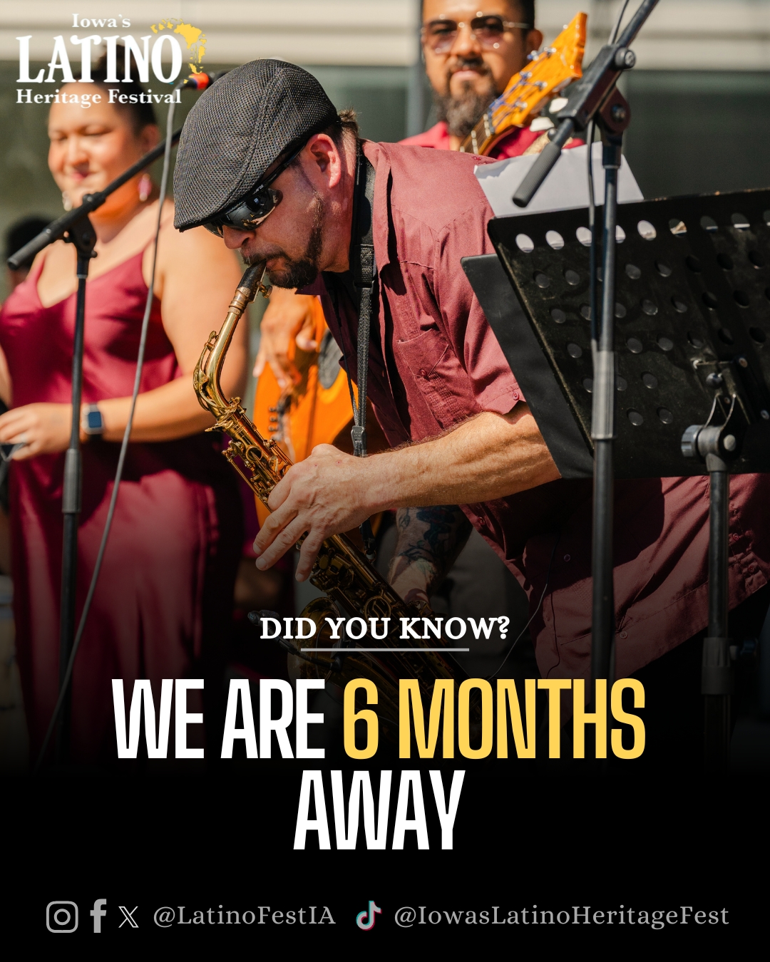 We are just 6 months away from the amazing Iowa's Latino Heritage Festival😎
📆 Date:
Saturday, September 26 from 10 a.m. to 11 p.m.
Sunday, September 27 from 10 a.m. to 6 pm.
📍 Place:
Western Gateway Park in downtown Des Moines
🚗 FREE Parking:
Free parking is available courtesy of Nationwide at the Nationwide ramp at 1100 Walnut Street.
🎟️ Ticket price:
$5 for adults and FREE for children under 12
#IowaFestivals #FestivalLatino #hispanic #Latinocommunity #LatinX #Latinoamerica #Iowa #LatinoHeritageFestival