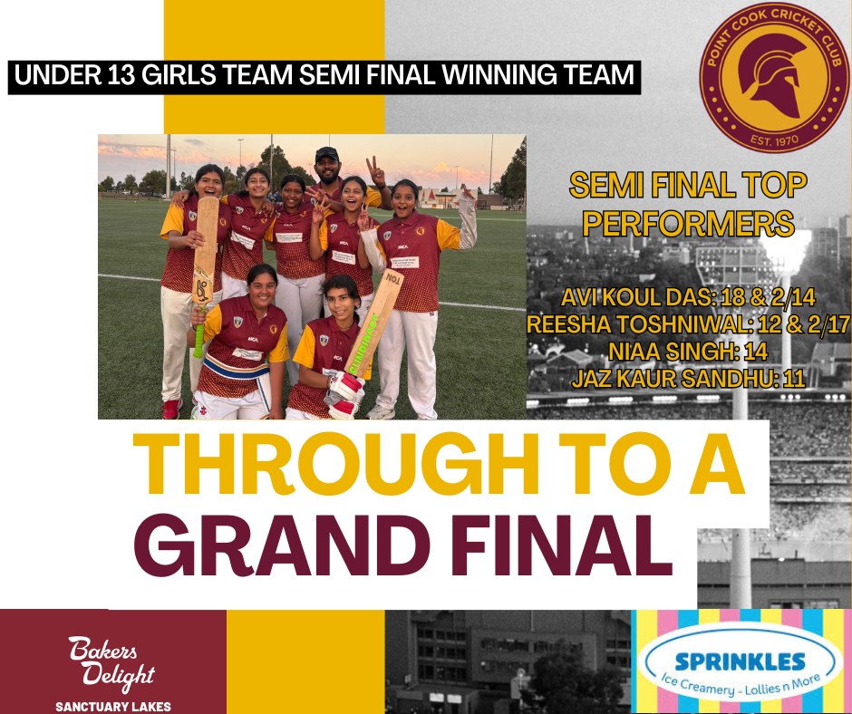 Our under 13 girls side have won their semi and are our first junior side through to the Grand Final - next Monday vs Werribee.
Hopefully we see plenty more junior sides complete their semi-finals this weekend and get a birth in their grand finals next week.
#WRJCA #PCCC #WarriorWay