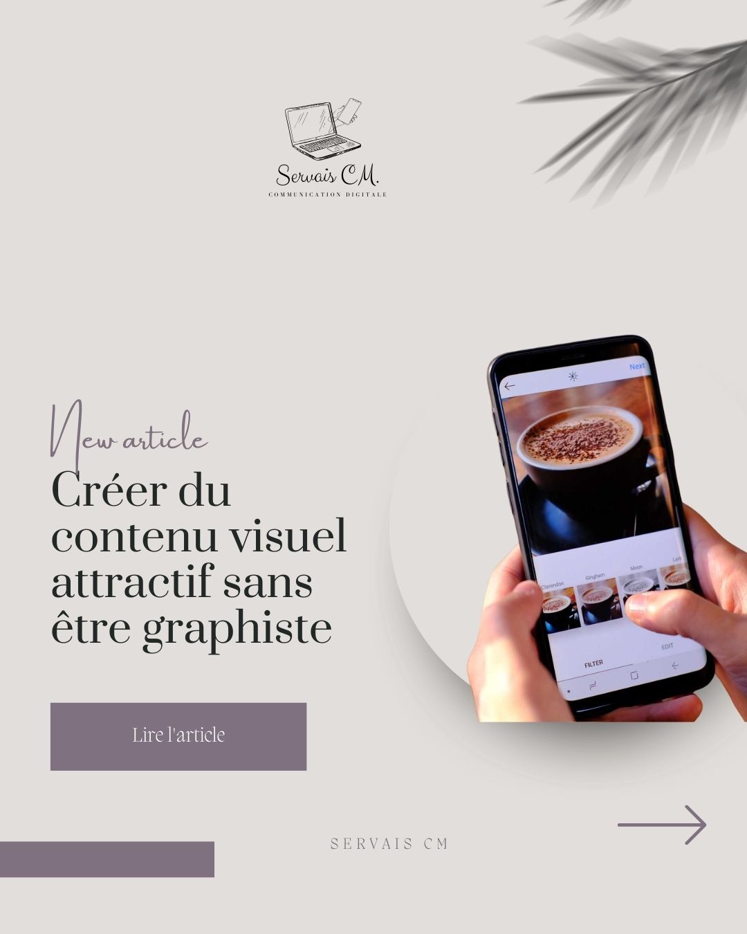 📍✨ Nouveau sur le blog : Créer du contenu visuel attractif sans être graphiste ✨📍
Pas besoin d’être designer pour créer des visuels impactants 🎨
Dans cet article, on vous partage des conseils et outils accessibles pour produire du contenu professionnel et attractif.
#CréationVisuelle #ContenuDigital #DesignFacile #RéseauxSociaux #MarketingVisuel #ServaisCM