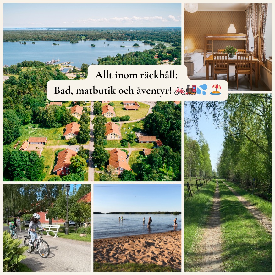 Letar ni efter den där perfekta familjesemestern där barnen kan springa fritt och ni vuxna kan pusta ut? Här får ni en semester som handlar om det viktigaste: att vara tillsammans. ❤️
🚂 Skippa bilkön! Vi finns bara 200 meter från tågstationen. Enkelt, smidigt och miljövänligt.
💦 Gångavstånd till bad: Endast 300 meter till stranden för morgondopp och sandslott.
🌳 Spring i benen? Vi har stora grönområden precis utanför dörren, perfekta för kurragömma och picknick.
🛶 Äventyr för alla: Hyr kajaker eller cyklar och utforska naturen tillsammans.
🌭 Grillkvällar i det gröna: Låna en grill av oss och njut av middagen i trädgården. Glömt korven? Ingen fara, matbutiken ligger bara 250 meter bort!
Vi har valt bort TV för att göra plats för roliga brädspel, spännande böcker och riktiga samtal. Här loggar ni ut från nätet och checkar in i nuet, naturen och lugnet. ✨
#familjesemester #barnsemester #hemester #grillat #tågsemester #skärmfritt #sommarlov