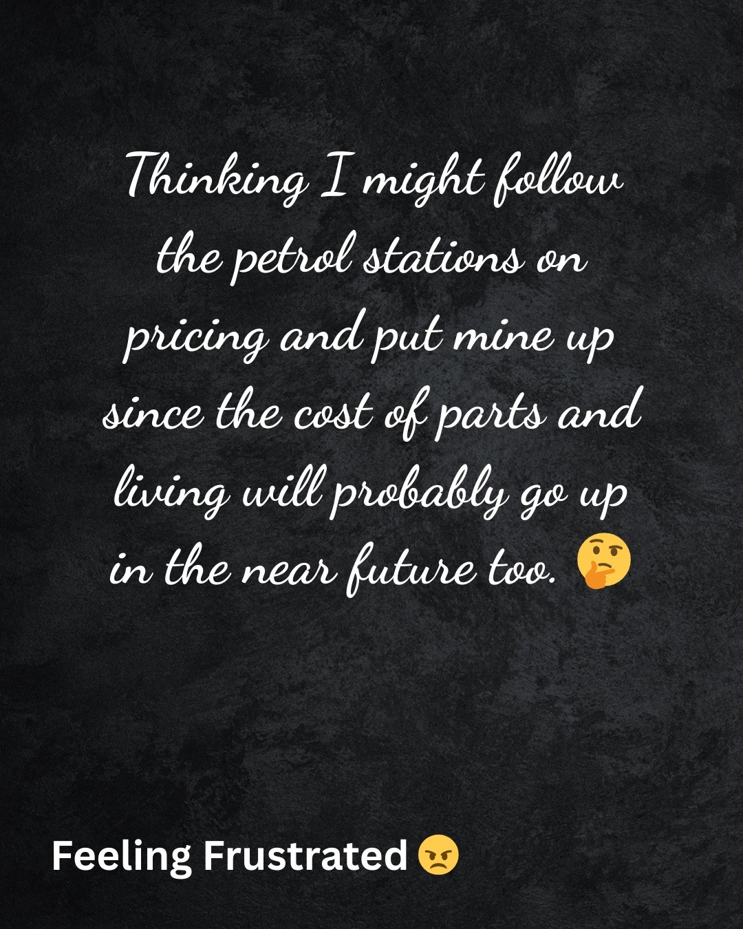 #FuelPrices #NotFun #FeelingFrustrated
(obviously I won't be!)