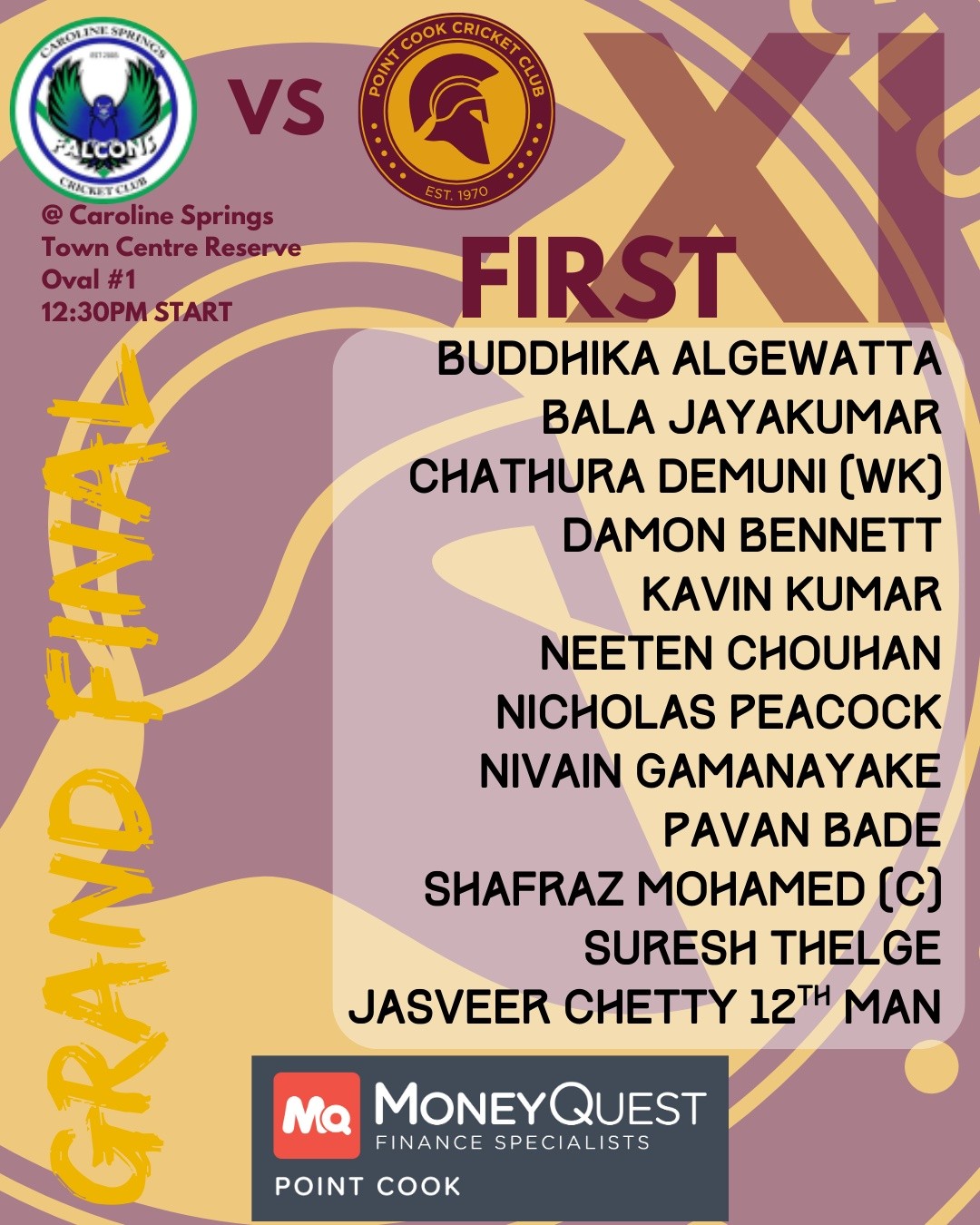 The big dance is on us with the 1st and 2nd headed out to try to bring home some new silverware and a great big flag to finish the season up.
Head down to see the boys at either:
Caroline Springs Town Centre or Featherbrook Reserve.
#WarriorWay #PCCC #VTCA