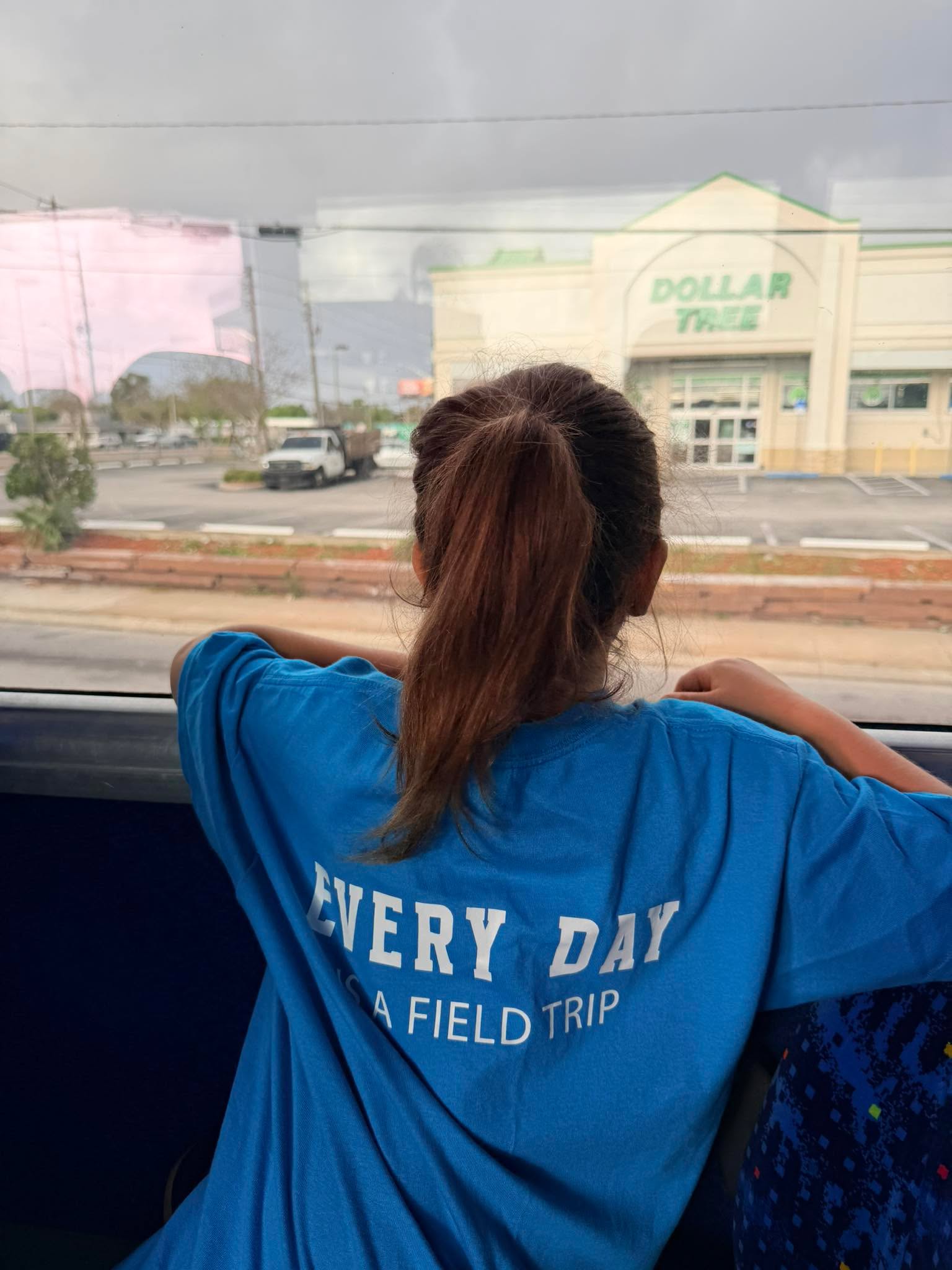 Someome is exited about her field trip today!!