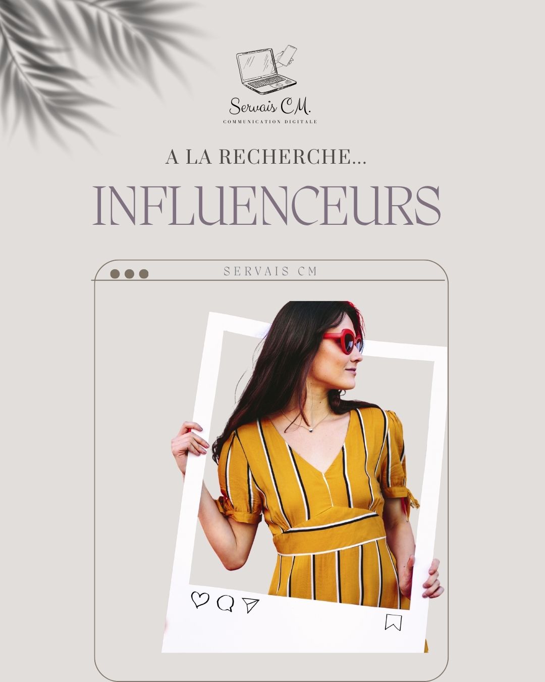✨ À la recherche de nouveaux talents ! ✨
Vous êtes influenceur·se, passionné·e et prêt·e à collaborer avec des marques ? 🚀 Servais CM recherche des influenceurs pour des partenariats authentiques et impactants !
💡 Ce que nous proposons :
Collaborations rémunérées et transparence sur les campagnes
Création de contenu en lien avec votre univers et vos valeurs
Opportunités pour booster votre visibilité et élargir votre audience
📩 Envie de rejoindre notre réseau et de travailler sur des projets inspirants ? Contactez-nous dès maintenant !
#Influenceurs #Collaboration #MarketingDInfluence #Partenariat #ServaisCM #Opportunité #SocialMedia #CréationDeContenu
