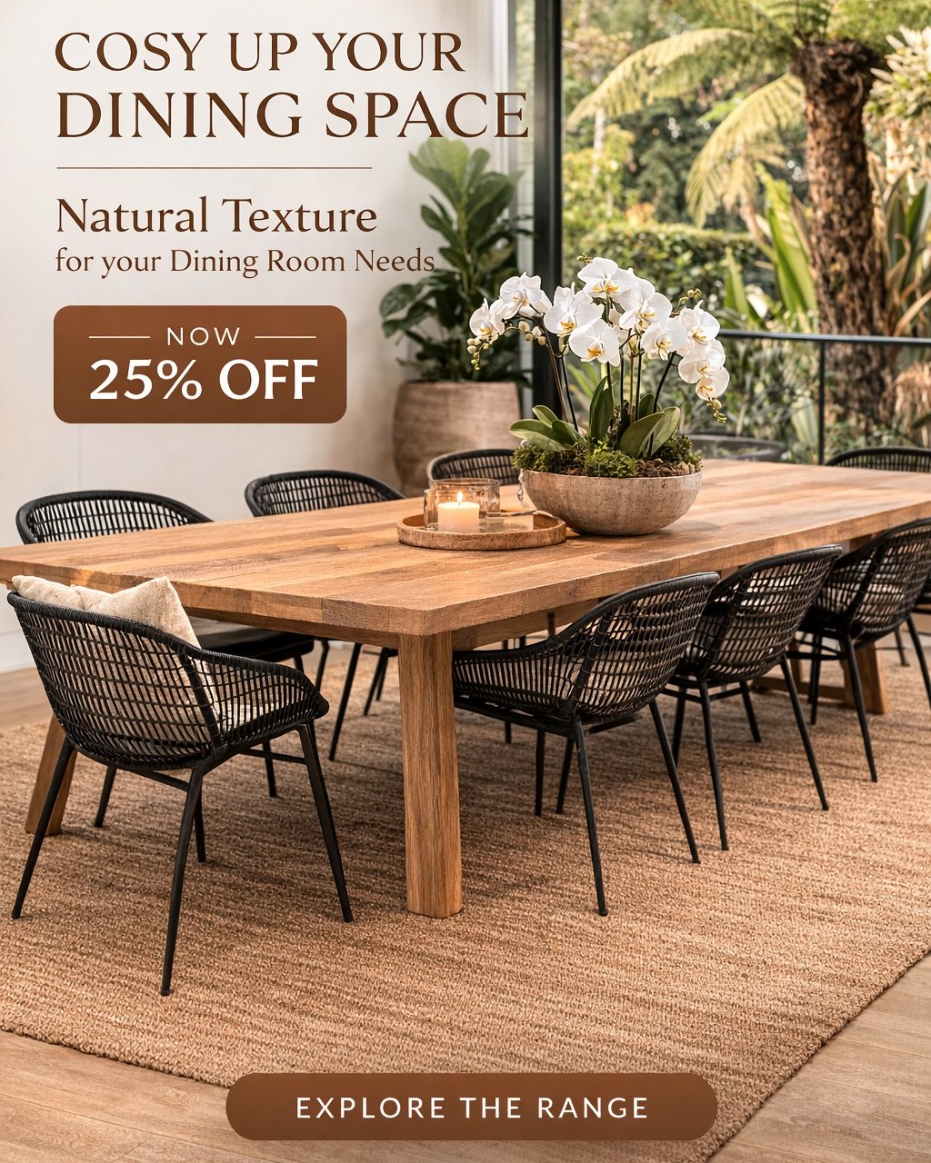 Cosy up your dining space with natural texture!
Our Handwoven Jute Rugs bring warmth, depth, and effortless style to dining areas. Durable natural fibres make them perfect for everyday living while adding a relaxed, organic feel under your dining table.
Enjoy 25% OFF for a limited time.
If you haven't yet, subscribe to our newsletter and claim your 5% OFF at nestwraps.co.nz
Free shipping on all orders over $150!
#NestwrapsNZ #JuteRugNZ #DiningRoomStyle #NaturalHomeNZ #HomeStylingNZ #SustainableDecor #InteriorNZ