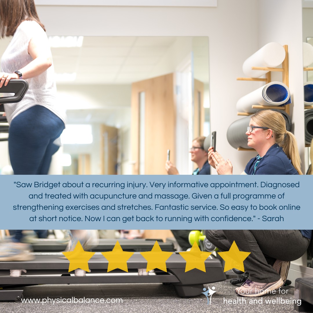 What a lovely Google recommendation we had recently following an appointment with Bridget - thank you Sarah 😊 We always appreciate your feedback. If you would like to recommend us, you can leave a review on Google or on our Facebook page where it will help others to find us too ❤️ You can find links to both in our bio #physicalbalance #basingstokeclinic #clientreview #clienttestimonial #sportstherapybasingstoke #sportsmassagebasingstoke