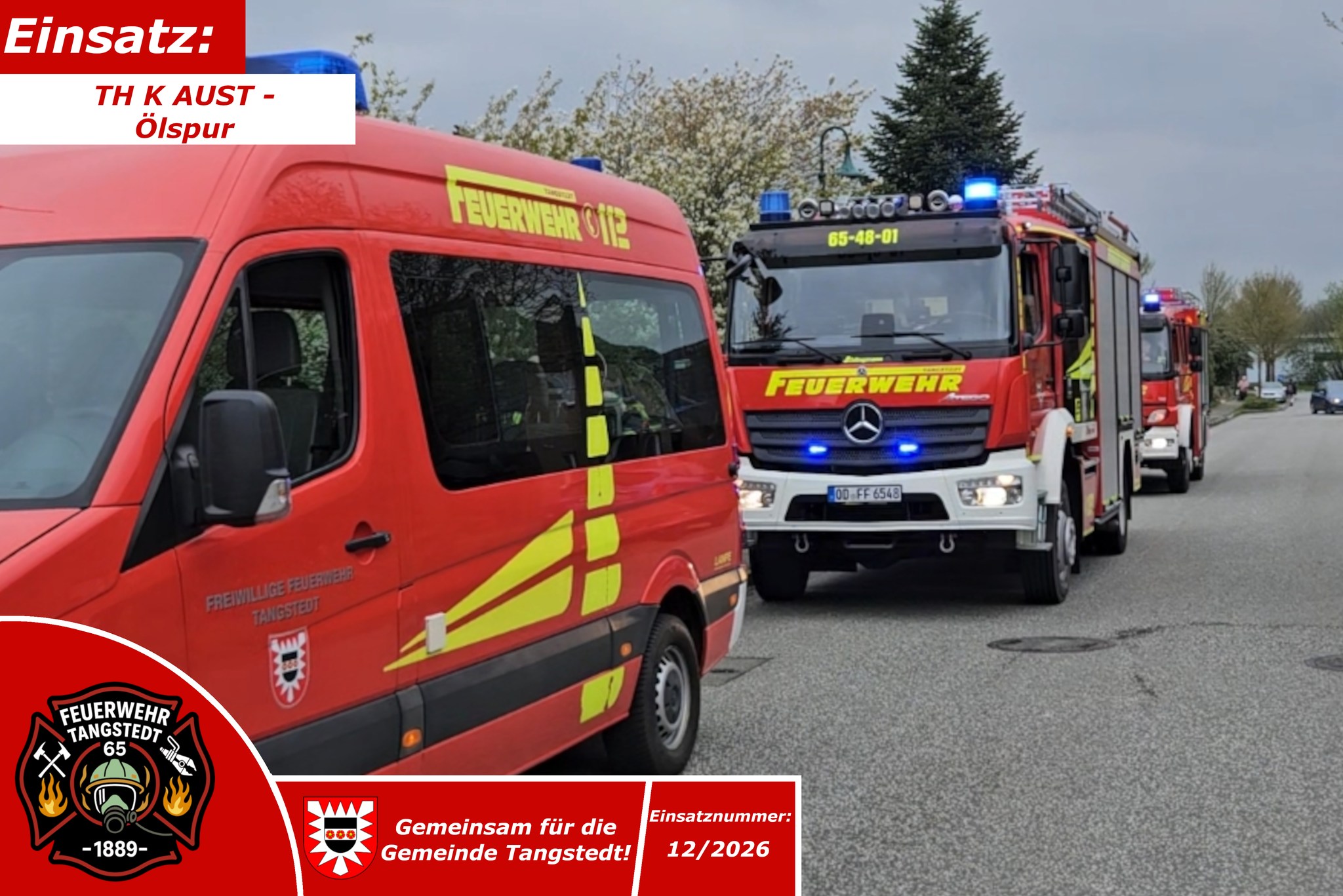 🚨 Nr. 12/2026
📆 09.03.2026, 23:10 Uhr
📟 TH K AUST - Ölspur
🌐 OT Tangstedt / Hauptstraße
⚠Auf Anforderung der Polizei wurden wir zu einer gemeldeten großflächigen Ölspur alarmiert. An der Einsatzstelle konnte schnell festgestellt werden, dass es sich hierbei nicht um eine Tätigkeit für die Feuerwehr handelt. Die Polizei wurde entsprechend an ein Fachunternehmen zur Beseitigung verwiesen. Nach etwa 15 Minuten war der Einsatz für uns beendet und wir rückten wieder ein.
Alarmierte Kräfte: FF Tangstedt, Polizei
👍🏼Like=Vielen Dank an die Einsatzkräfte🧑🏼🚒🧑🏼🚒
Alle Einsätze findest du hier:
https://www.feuerwehr-tangstedt.de/einsaetze-2026
#feuerwehr #firefighter #freiwilligefeuerwehr #ehrenamt #retterherz #blaulicht #blaulichtfamilie #fireandrescue #einsatz #alarm #atemschutz #feuer #technischehilfeleistung #einsatzfahrzeug #löschfahrzeug #notruf #instagram #insta #instagramreels #reelsinstagram #reelsofinstagram #instagramreel #reels #kreisstormarn #schleswigholstein #feuerwehr #tangstedt