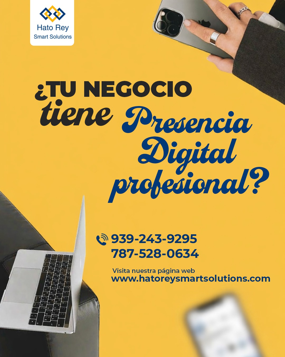💻 ¿Tu negocio tiene presencia digital profesional?
Hoy más que nunca es importante que tu negocio tenga una presencia sólida en internet.
En Hato Rey Smart Solutions te ayudamos a desarrollar tu presencia digital con herramientas modernas que posicionan tu negocio y lo hacen más visible para tus clientes.
📞 939-243-9295
📞 787-528-0634
🌐 www.hatoreysmartsolutions.com
#PresenciaDigital #MarketingDigital #NegociosPuertoRico #HatoReySmartSolutions