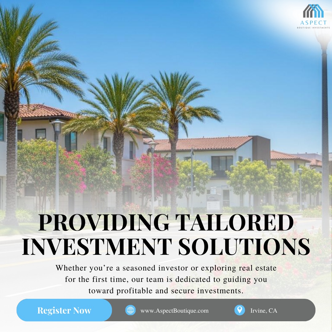 Every investorâs goals are different â which is why a one-size-fits-all approach rarely leads to the best results. Smart real estate investing comes from identifying opportunities that align with your financial strategy, timeline, and risk tolerance.
At Aspect Boutique Investments, our focus is on helping investors make confident, informed decisions by connecting them with carefully selected opportunities designed for long-term growth and stability.
Whether you're building your first investment portfolio or expanding an existing one, the right strategy can make all the difference.
đ www.AspectBoutique.com
đ Irvine, CA
#RealEstateInvesting #InvestmentStrategy #WealthBuilding #AspectBoutiqueInvestments