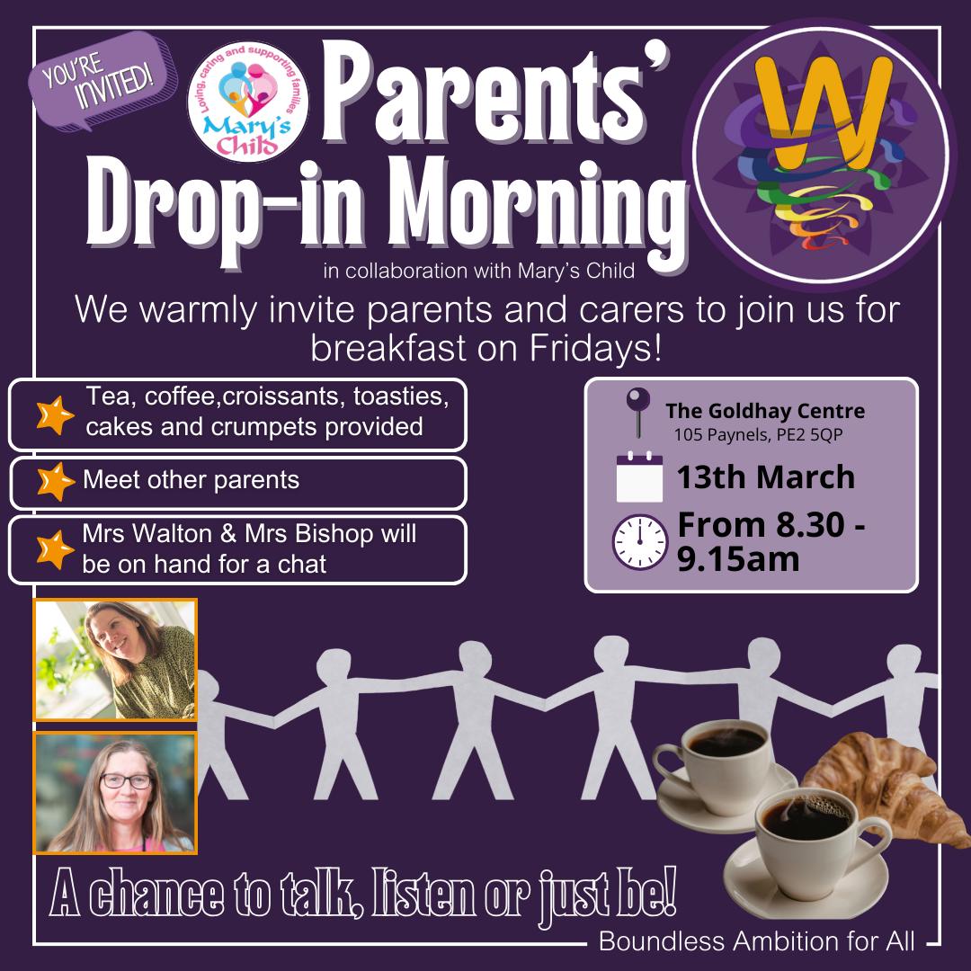 #parentcoffeemorning #ortongoldhay #thegoldhaycentre #SchoolCommunity #maryschild