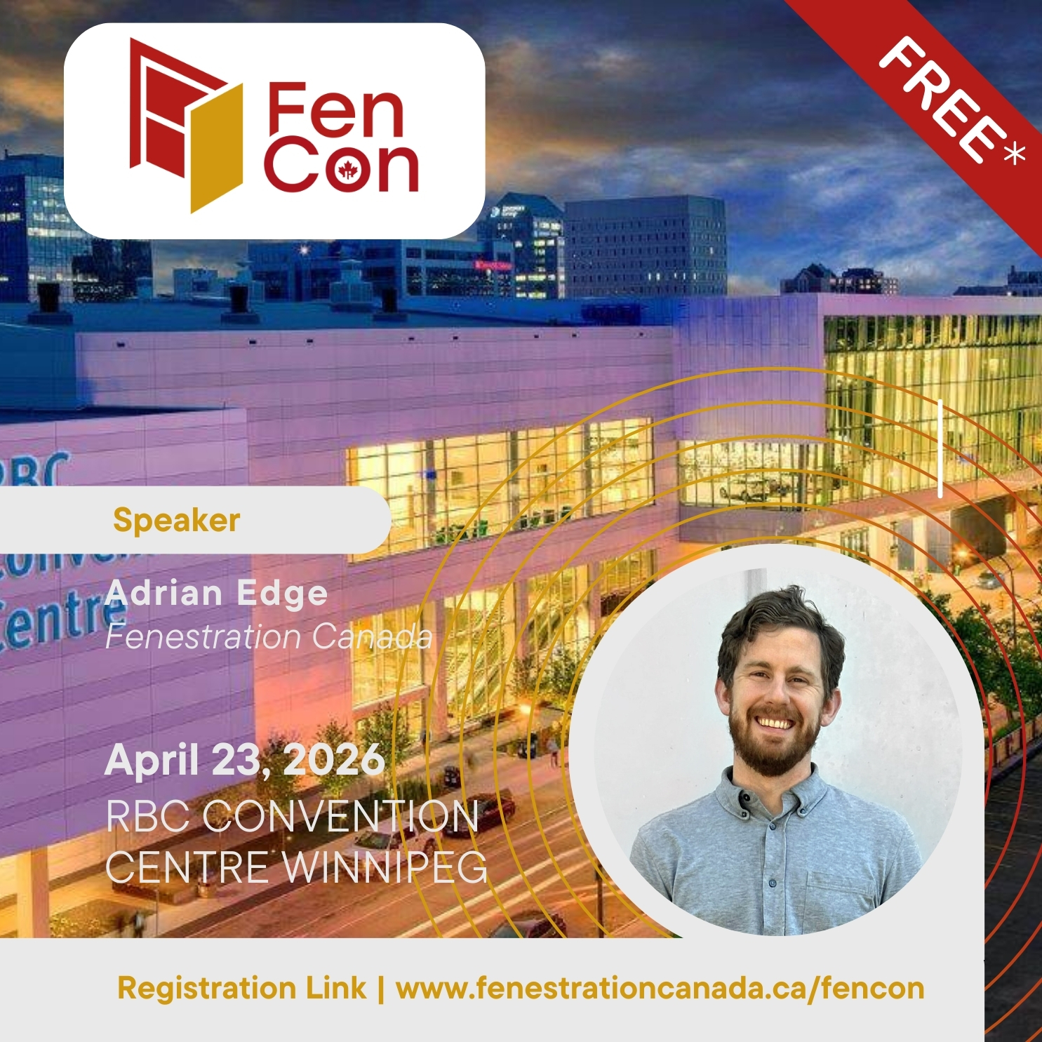 Specifications do more than just follow the rules—they actively shape the built environment around us.
Join Adrian Edge from Fenestration Canada at FenCon 2026 for an essential session: "Navigating Specifications." We will explore how project specifications drive requirements well beyond standard regulatory mechanisms and what that means for your next build.
Take advantage of this opportunity to stay ahead of industry standards and connect with your peers. *Registration is completely free until March 20!
📅 April 23, 2026
📍 RBC Convention Centre Winnipeg
Secure your free spot today. Use code FENCON26 at checkout!
#FenCon2026 #Fenestration #BuildingScience #Construction #Architecture