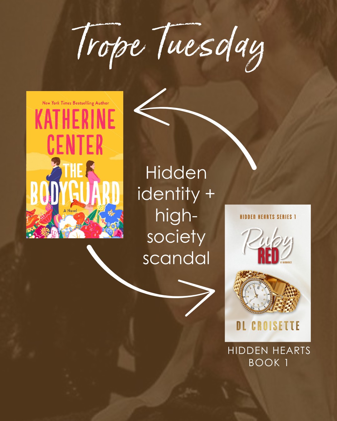 Trope Tuesday 💕 Hidden identity + high-society scandal.
If you devoured The Bodyguard by Katherine Center for its secret-keeping tension, protective devotion, and that delicious wait… who are you really? energy, you’ll adore Ruby Red.
She’s a disgraced socialite trying to keep her mask in place.
He’s the bartender she thinks she understands—until she doesn’t.
One exclusive resort. One too-perfect chemistry. And a secret that could wreck everything.
👉 Tell me: do you live for a hidden-identity reveal… or do you prefer secrets stay buried?
#dlcroisette #hiddenheartsseries