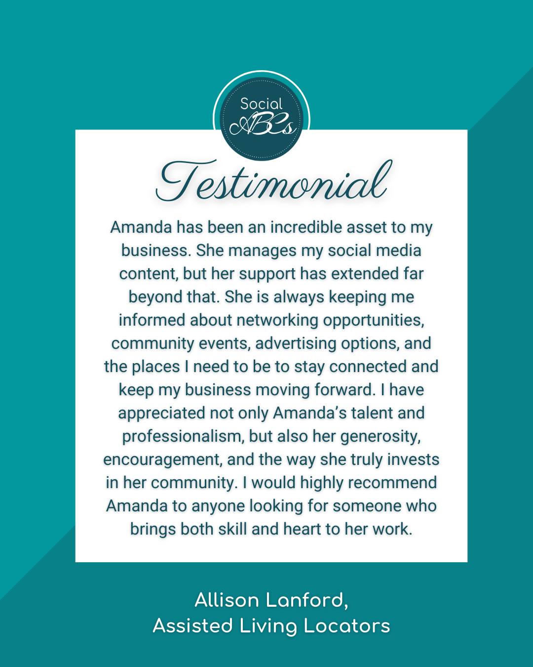 Feelin’ extra lucky today! 💚 Reading this testimonial from Assisted Living Locators has me feeling like I found the pot of gold at the end of the rainbow. Allison mentioned that I bring both "skill and heart" to the work, and honestly, that’s the secret sauce!
Whether we’re navigating social media or finding the best local networking "charms," I love helping my clients grow. Happy St. Paddy’s Day to all the hard working business owners making their own luck today! ☘️