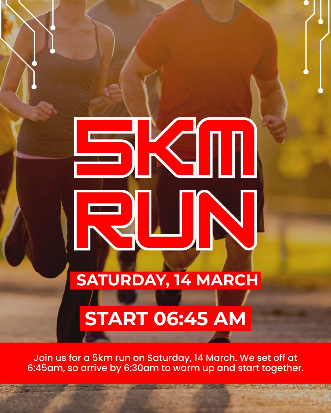 Start your weekend the strong way🏃♂️
Join the cResults community for our Saturday 5km run - a chance to move, connect, and build endurance outside the ring. Whether you’re pushing your pace or just showing up for the miles, every step adds to the work you put in during the week.
Show up. Run strong. Finish stronger. 👊
#cResultsFitness #RunStrong #TrainSmart